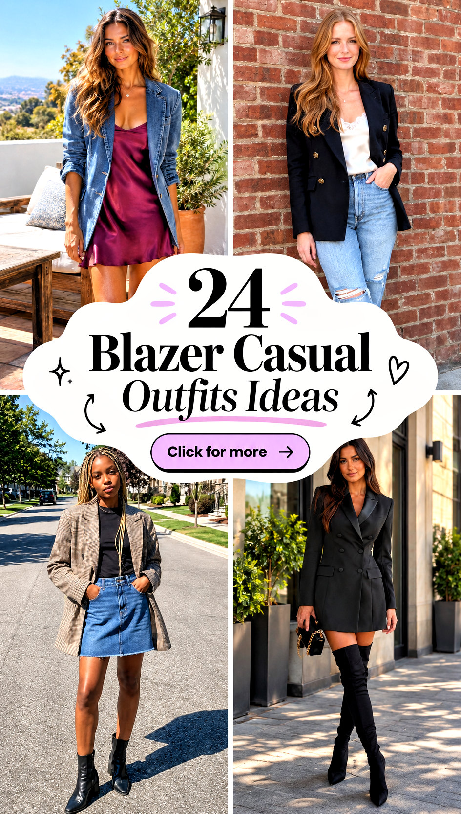 24 Blazer Casual Outfits Ideas for Easy Weekend Styling - 24 Blazer Casual Outfits Ideas for Easy Weekend Styling