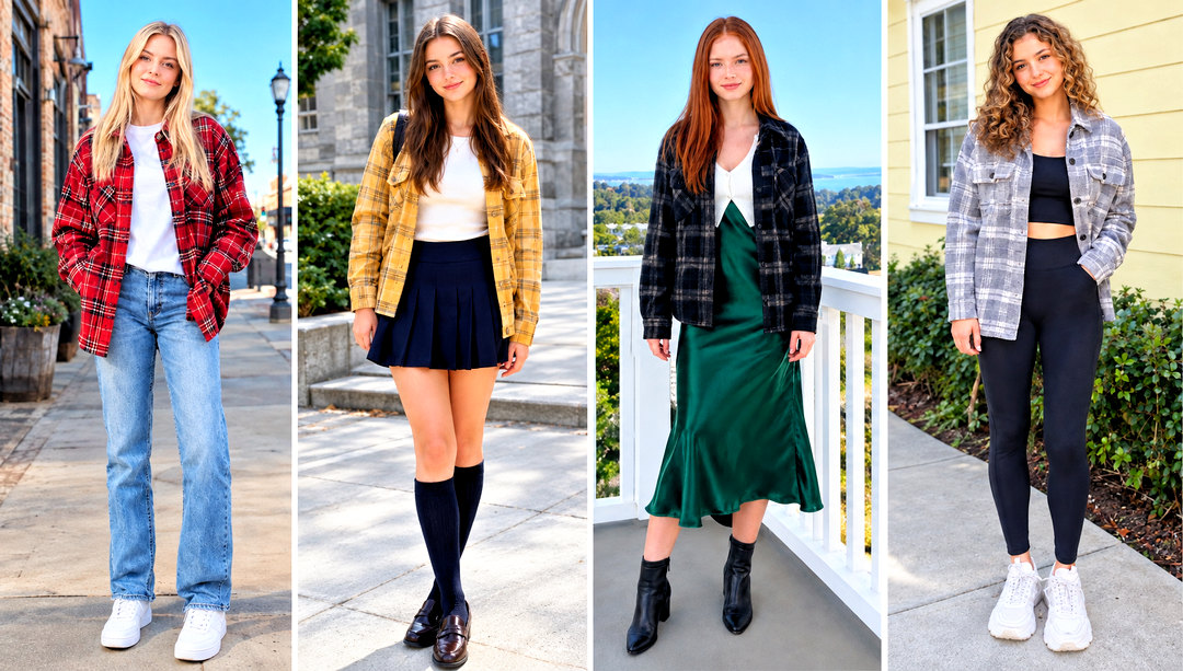 24 Check Shacket Outfit Ideas for Chic and Cozy Fall Layering