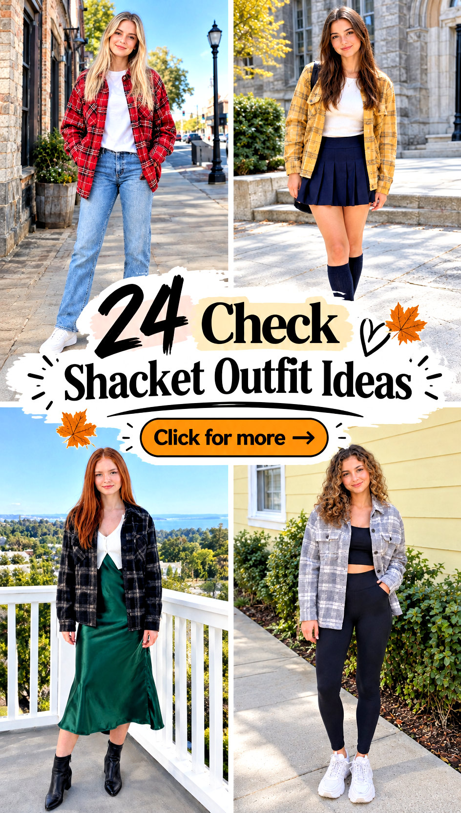 24 Check Shacket Outfit Ideas for Chic and Cozy Fall Layering - 24 Check Shacket Outfit Ideas for Chic and Cozy Fall Layering