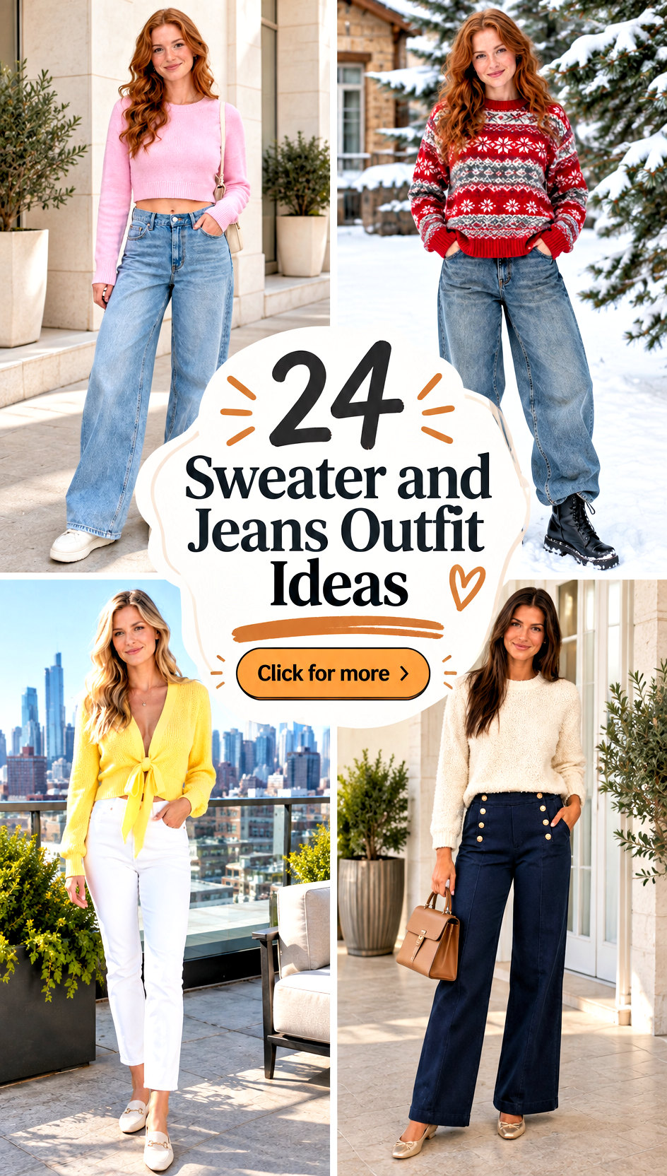 24 Sweater and Jeans Outfit Ideas for Effortless Cozy Days - 24 Sweater and Jeans Outfit Ideas for Effortless Cozy Days