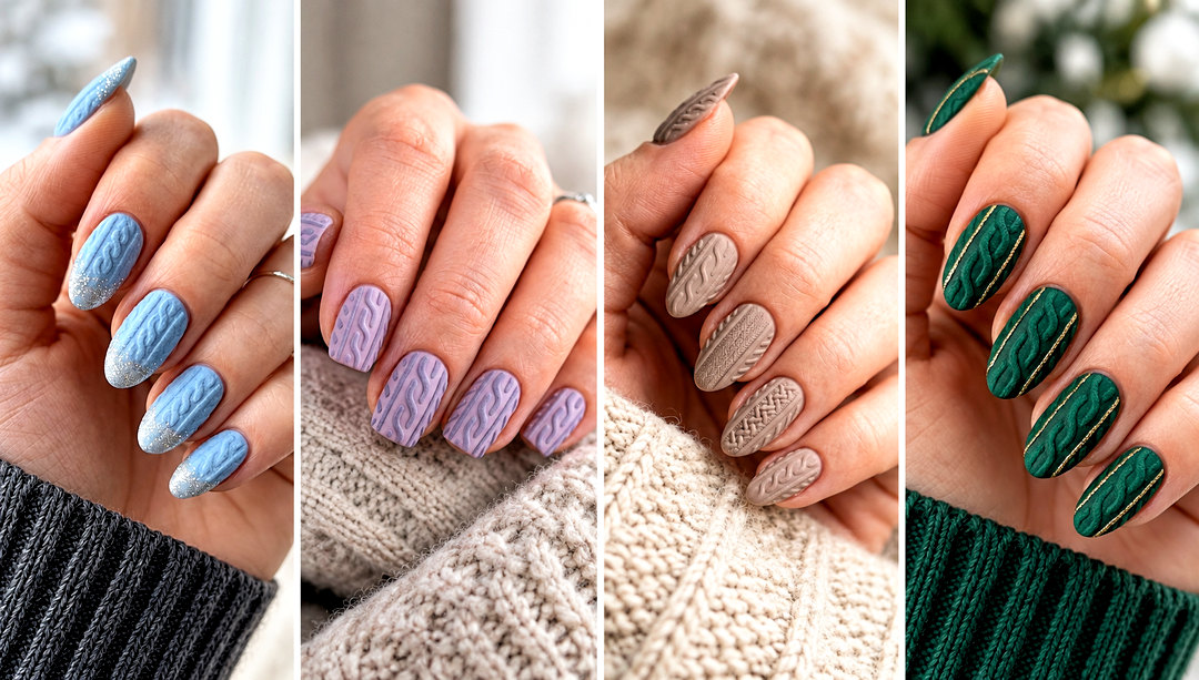 24 Winter Sweater Nails Nail Art Design Ideas for Cozy Days