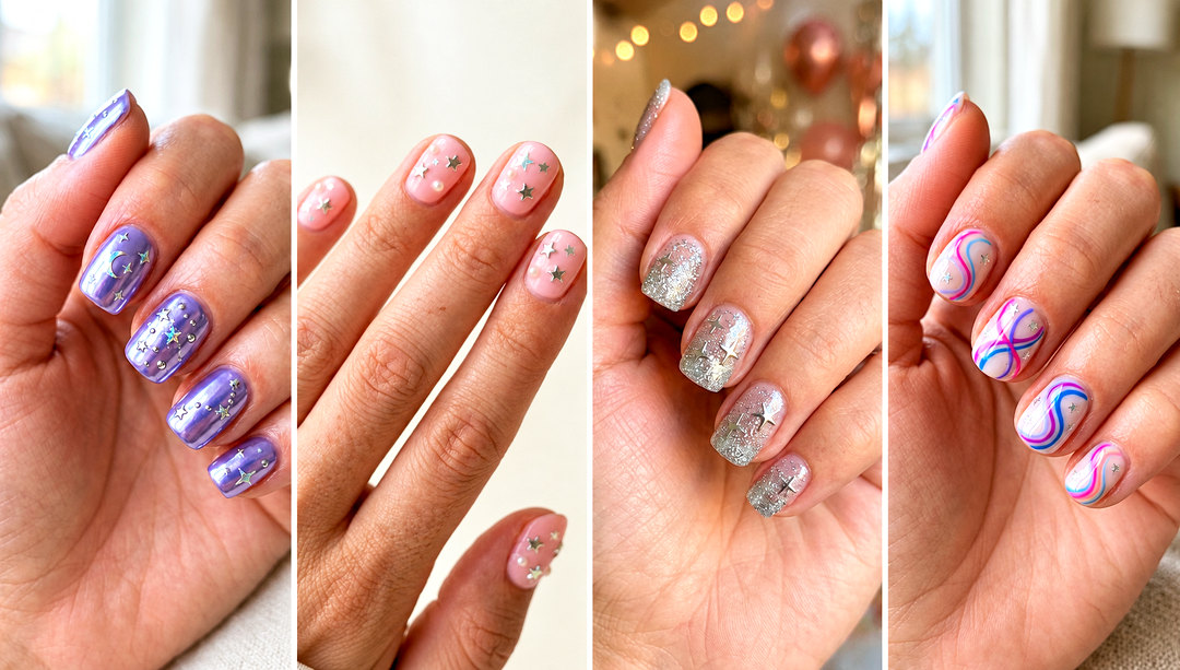 24 Y2K Star Short Nail Ideas for a Playful Nostalgic Look