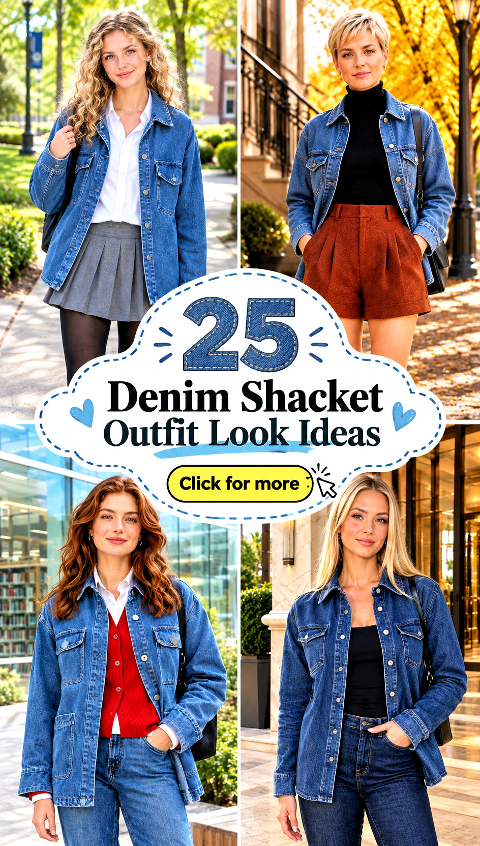 25 Denim Shacket Outfit Look Ideas for Easy Weekend Style - 25 Denim Shacket Outfit Look Ideas for Easy Weekend Style