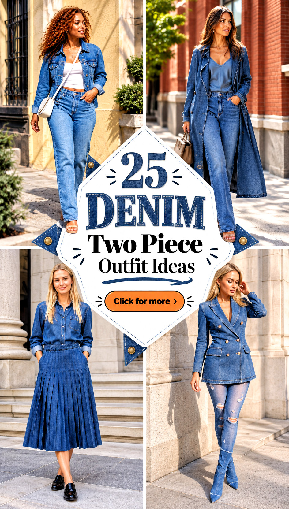 25 Denim Two Piece Outfit Ideas for Effortless Weekend Style - 25 Denim Two Piece Outfit Ideas for Effortless Weekend Style