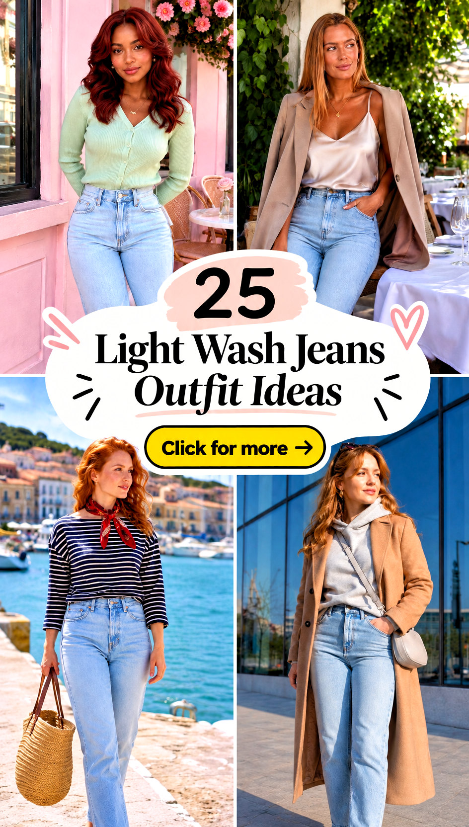 25 Light Wash Jeans Outfit Ideas for Chic Everyday Style - 25 Light Wash Jeans Outfit Ideas for Chic Everyday Style