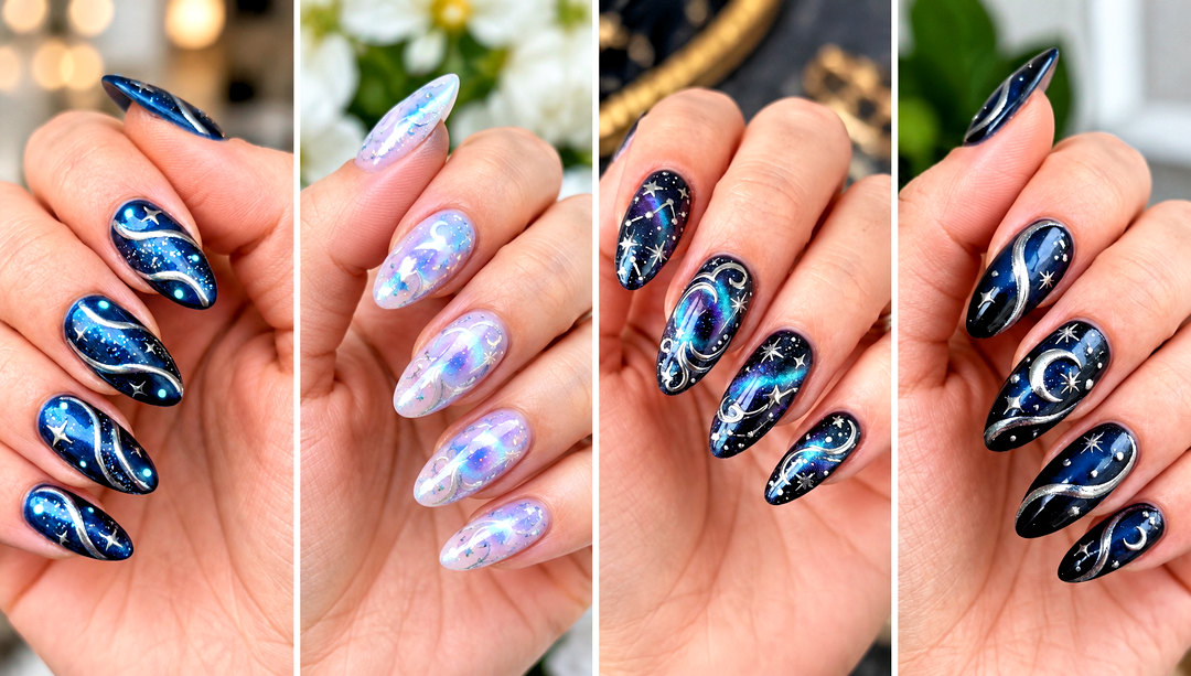 25 Magical Starry Swirl Nail Ideas for Dreamy Party Looks