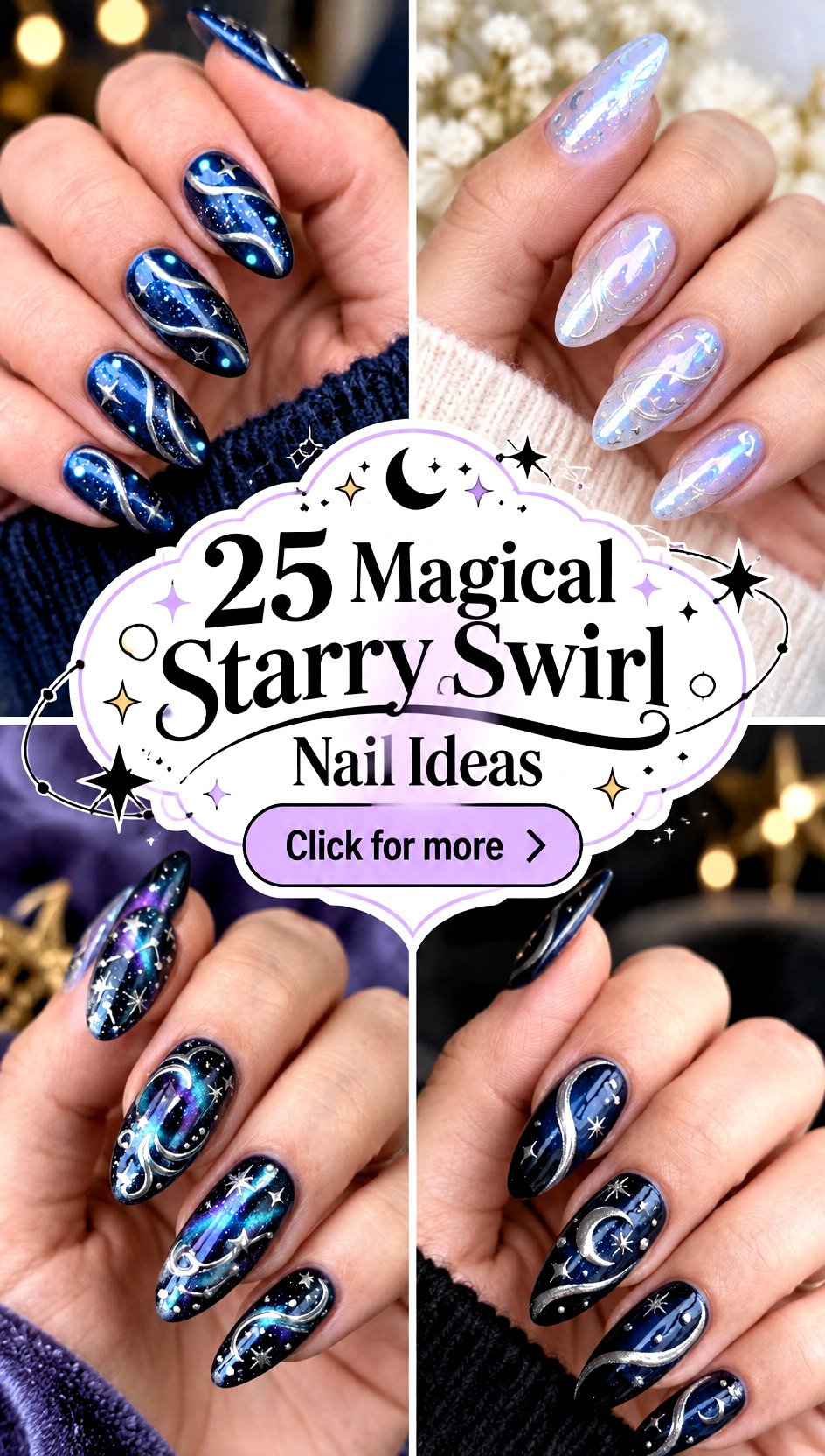 25 Magical Starry Swirl Nail Ideas for Dreamy Party Looks - 25 Magical Starry Swirl Nail Ideas for Dreamy Party Looks