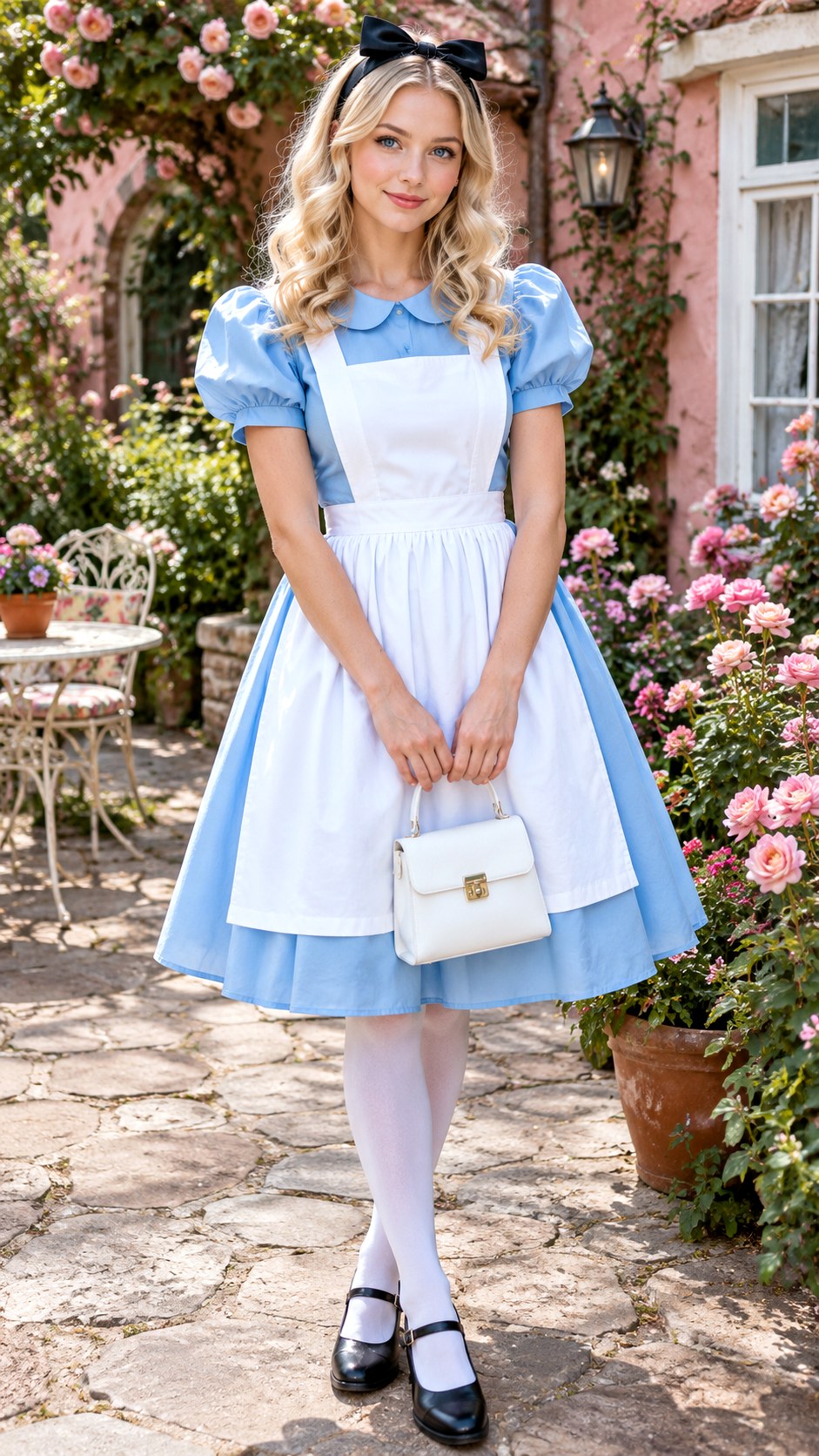 Alice Outfit With Blue Puff Sleeves - 20 halloween outfit ideas