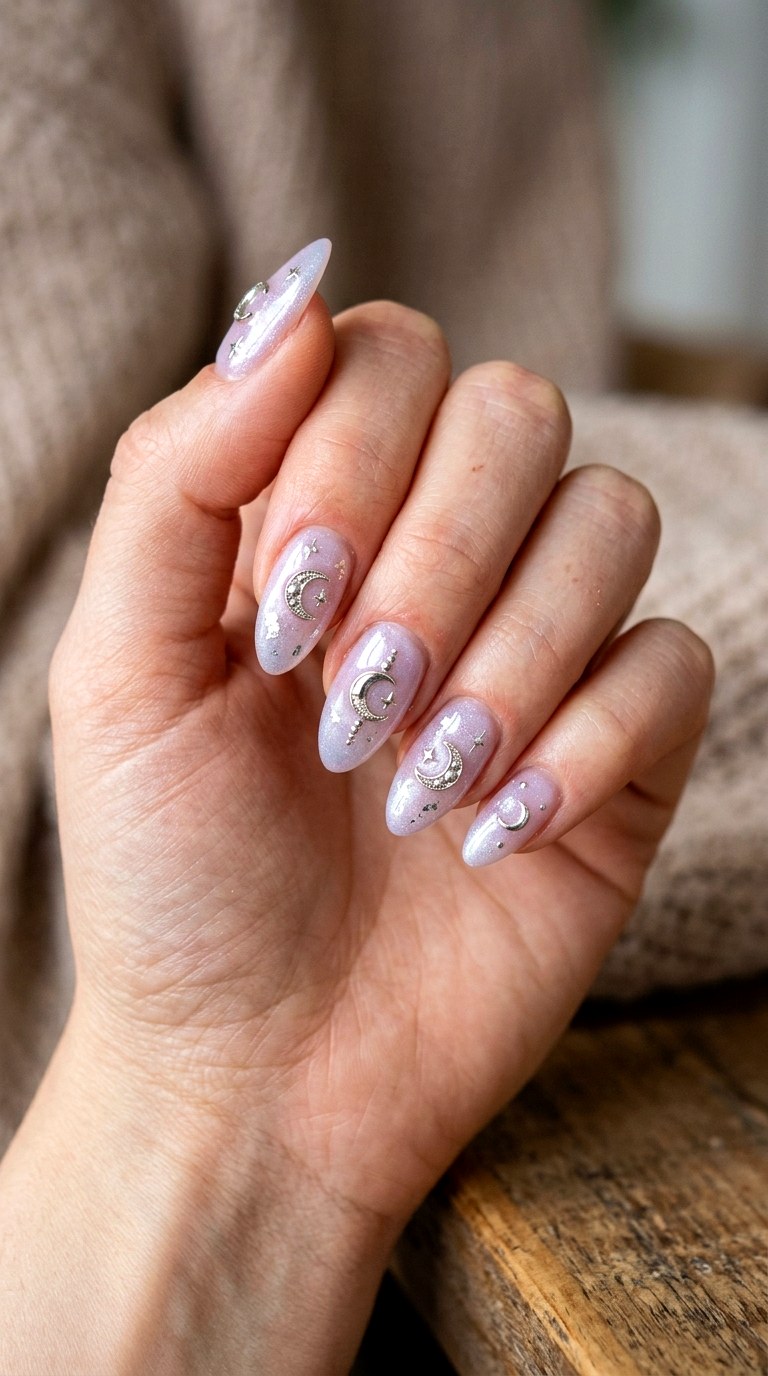 Angel Wing Pearl Nails - 23 handmade wish core nail ideas
