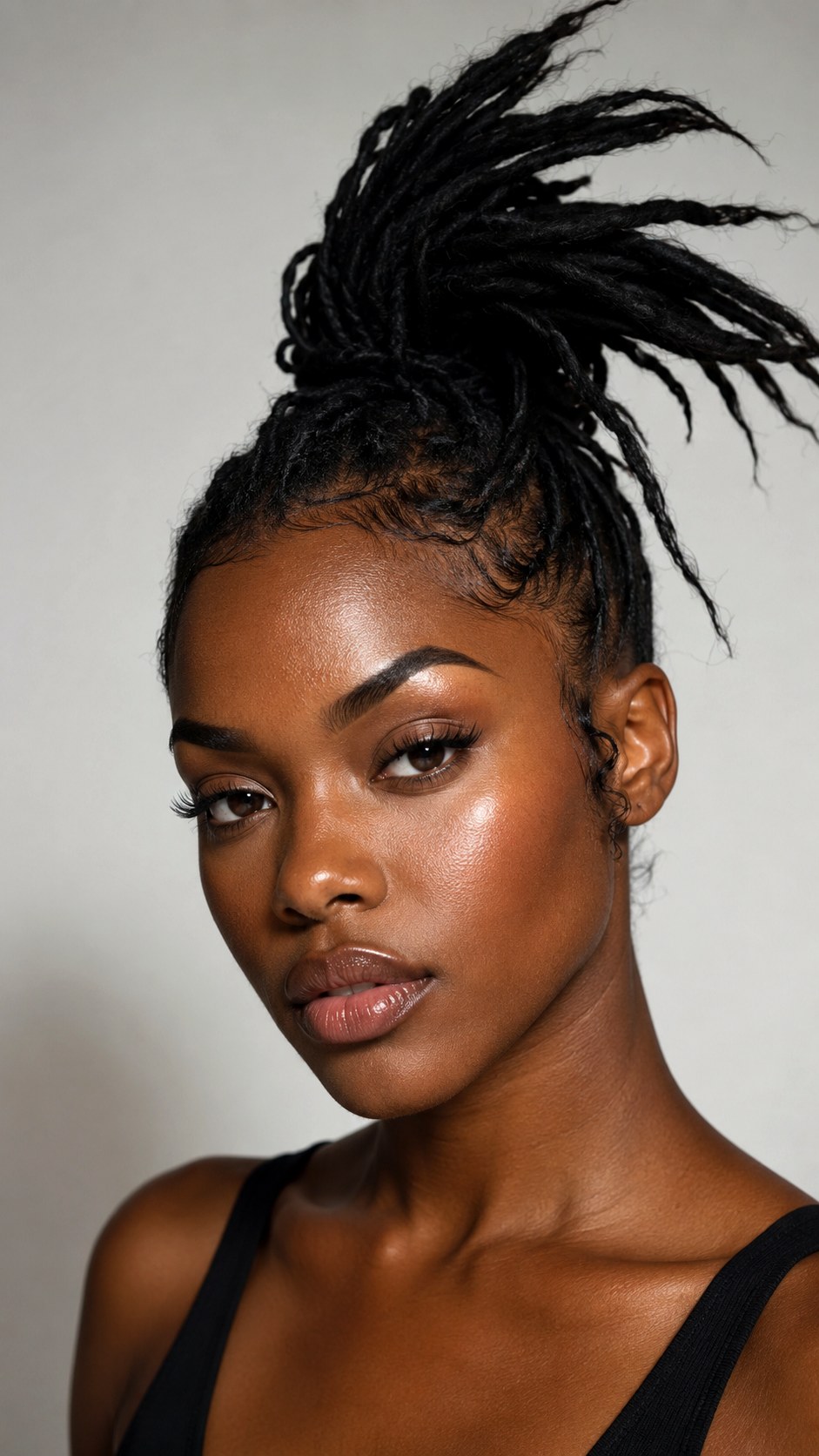 Asymmetrical Spiky Top Knot Hairstyle - 20 spike bun hairstyle ideas