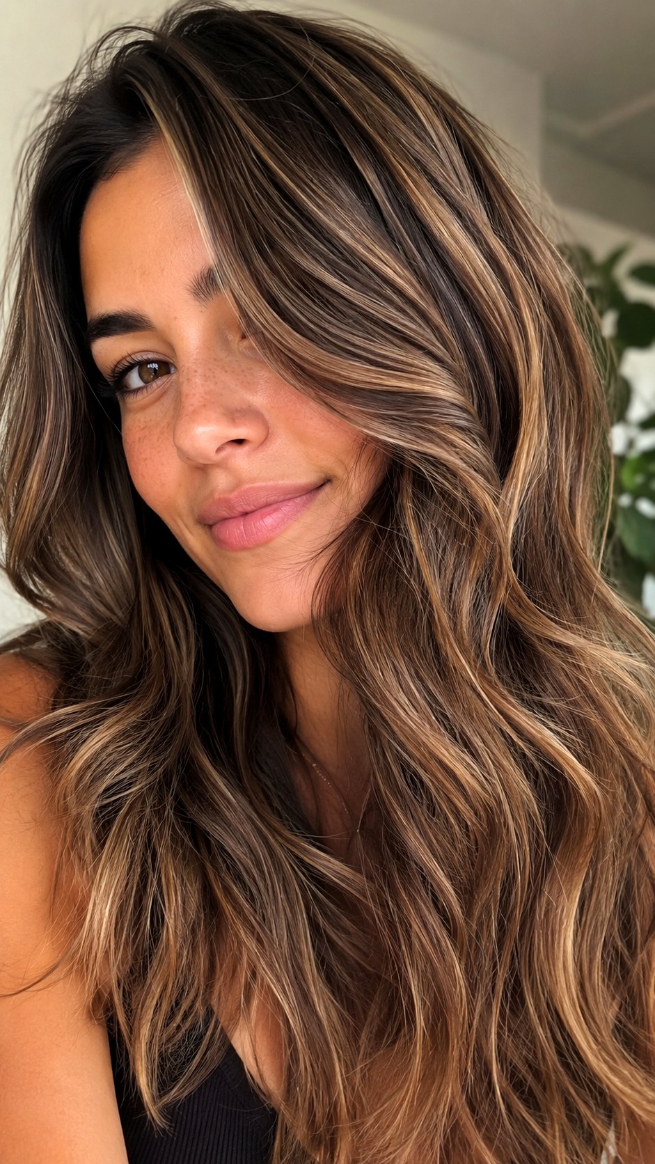 Black Babylights for Fine Hair - 23 black color highlights ideas