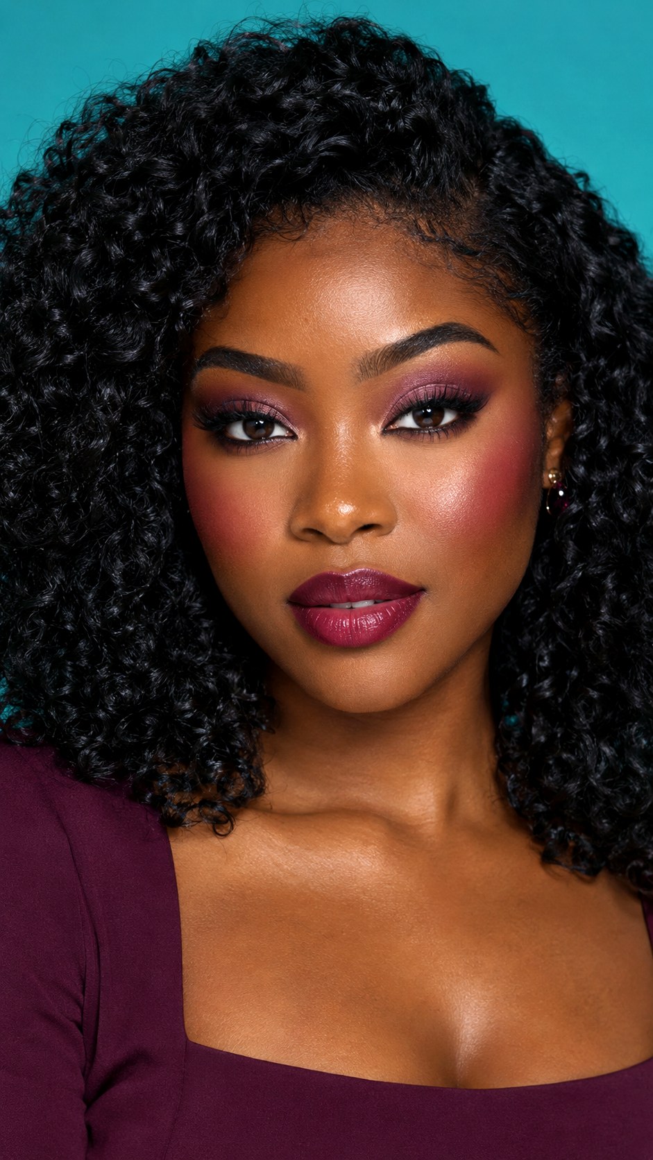 Black Brows With Berry Makeup - 22 eyebrows make up ideas