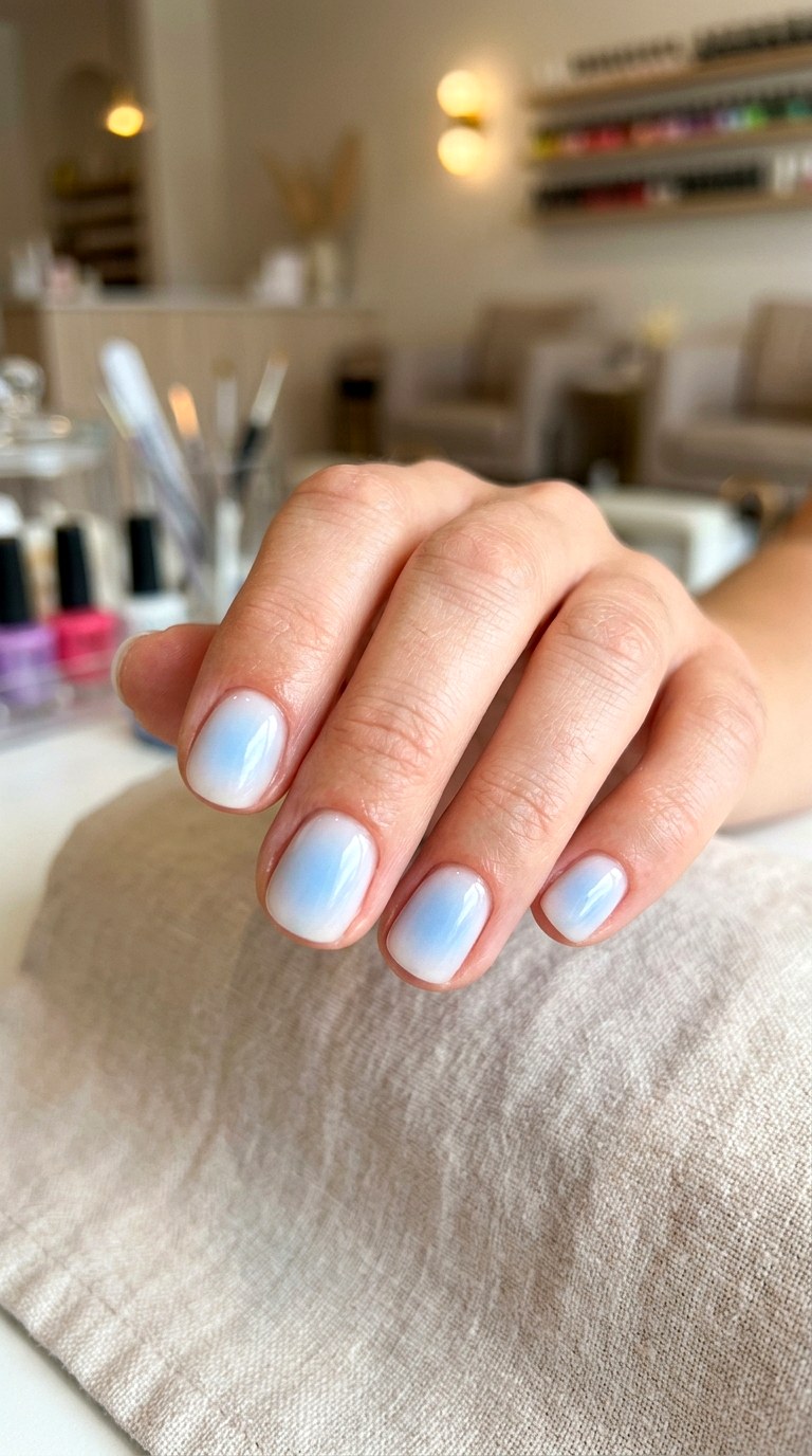 Blue Aura Short Nails - 24 blue nails short ideas