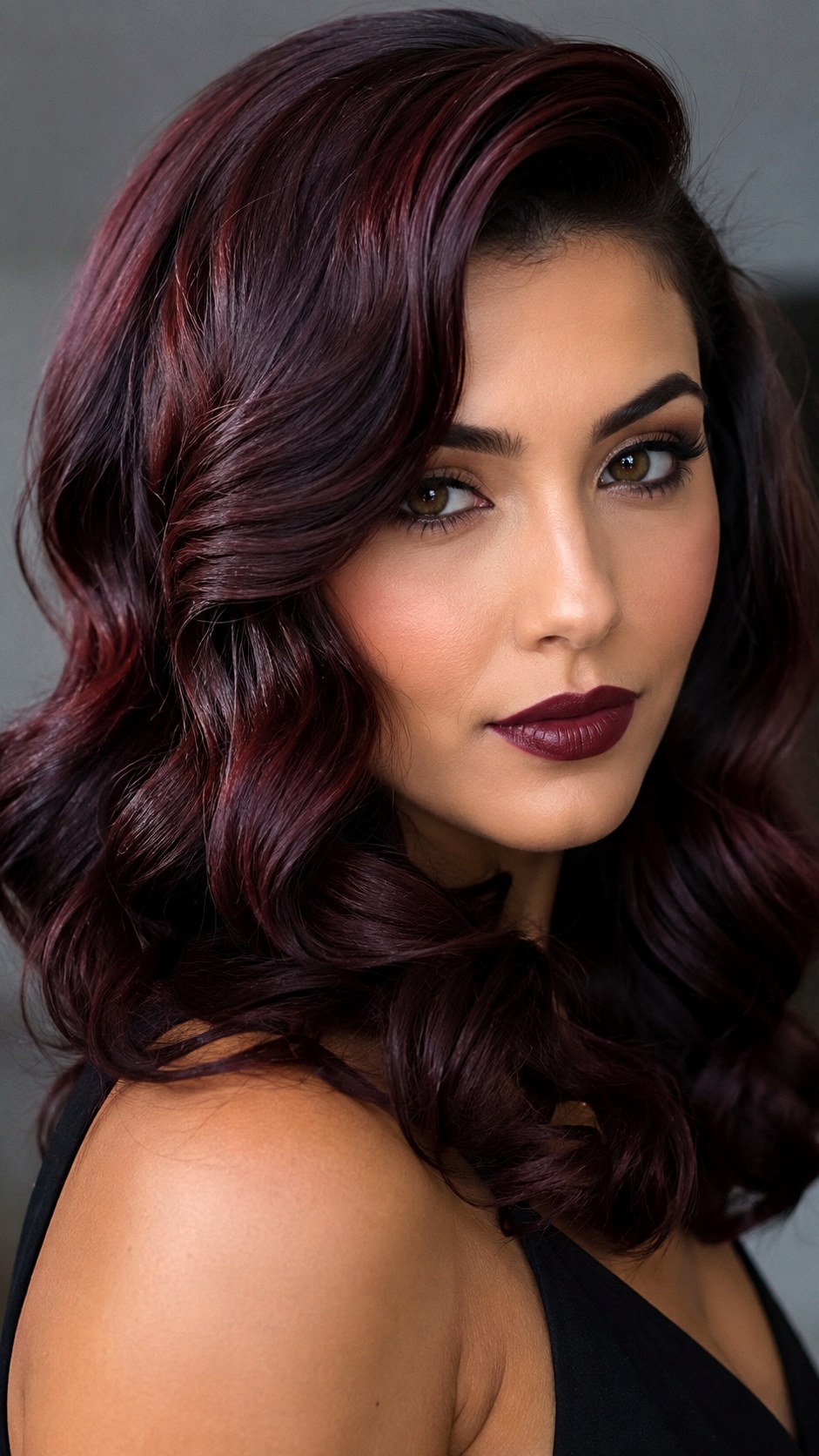 Burgundy and Black Highlight Blend - 23 black color highlights ideas