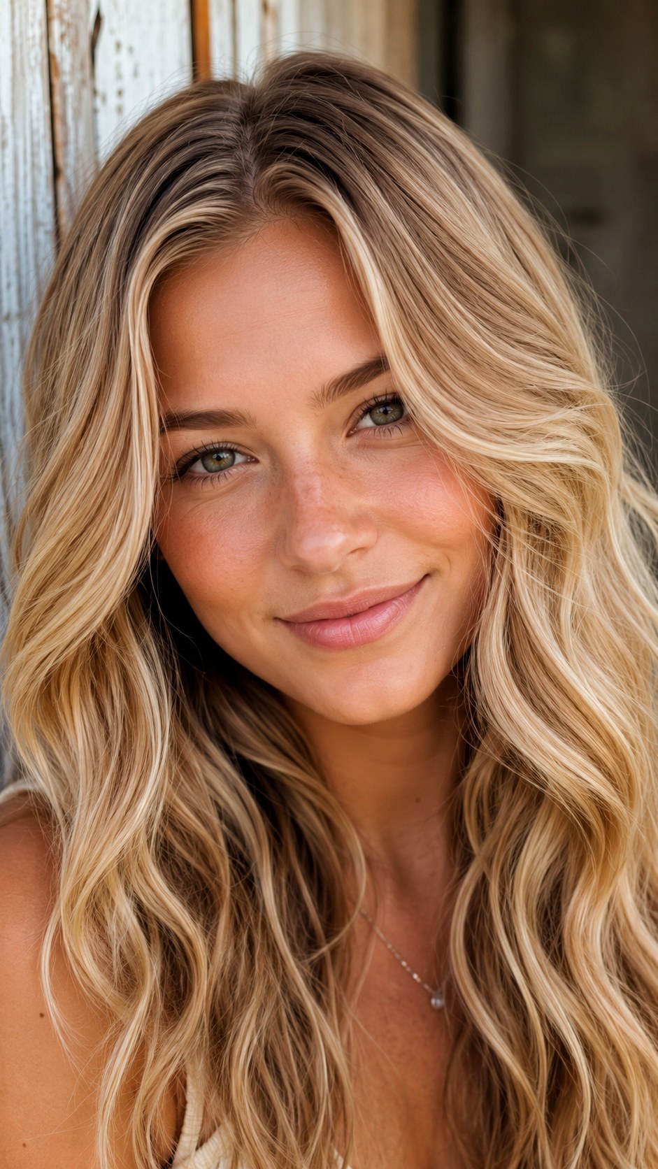 Buttercream Penciled Wavy Highlights - 23 wavy hair highlights ideas