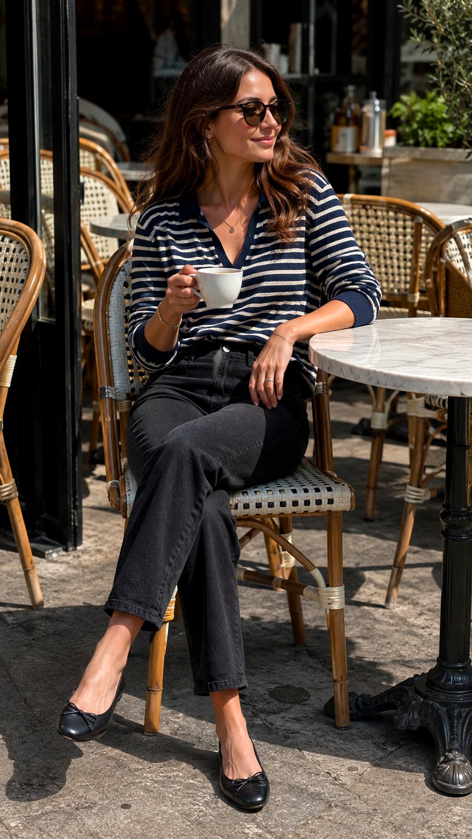 Casual Striped Shirt Black Washed Jeans - 20 Black Washed Jeans outfit Ideas