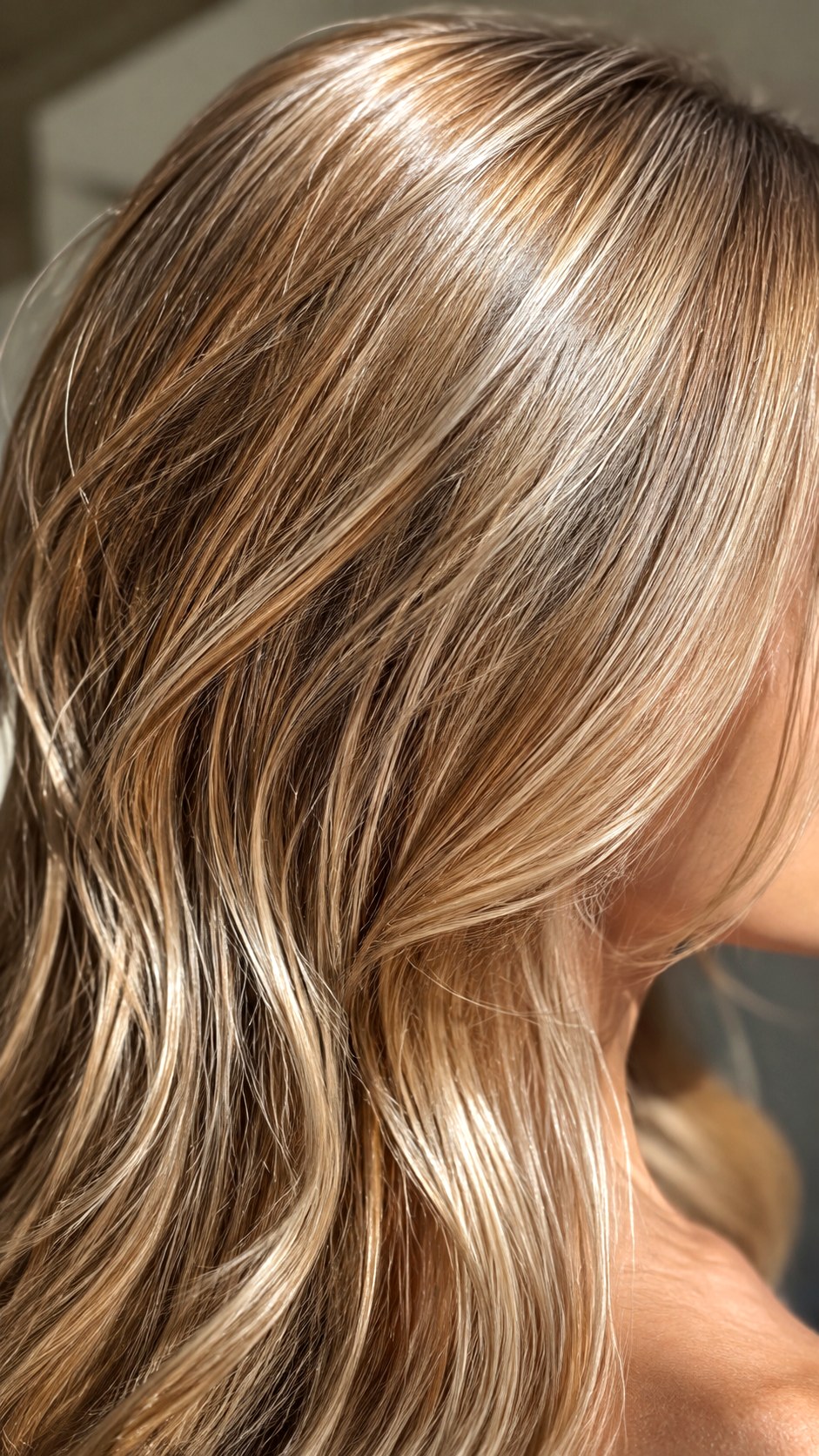 Champagne Sunkissed Placement - 25 long hair highlights ideas