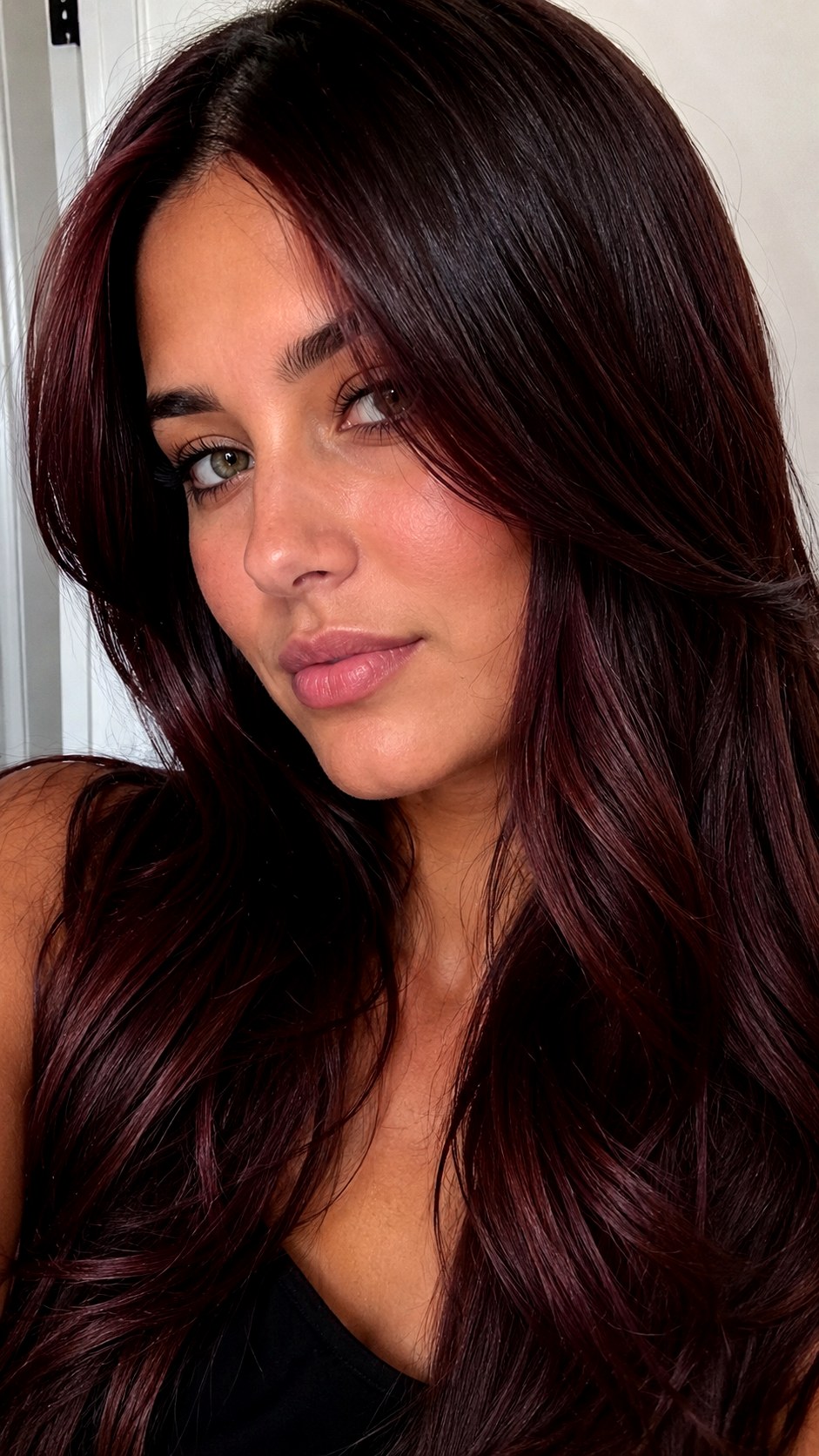 Chocolate Cherry Rich Reflective Shade - 25 brown hair color ideas