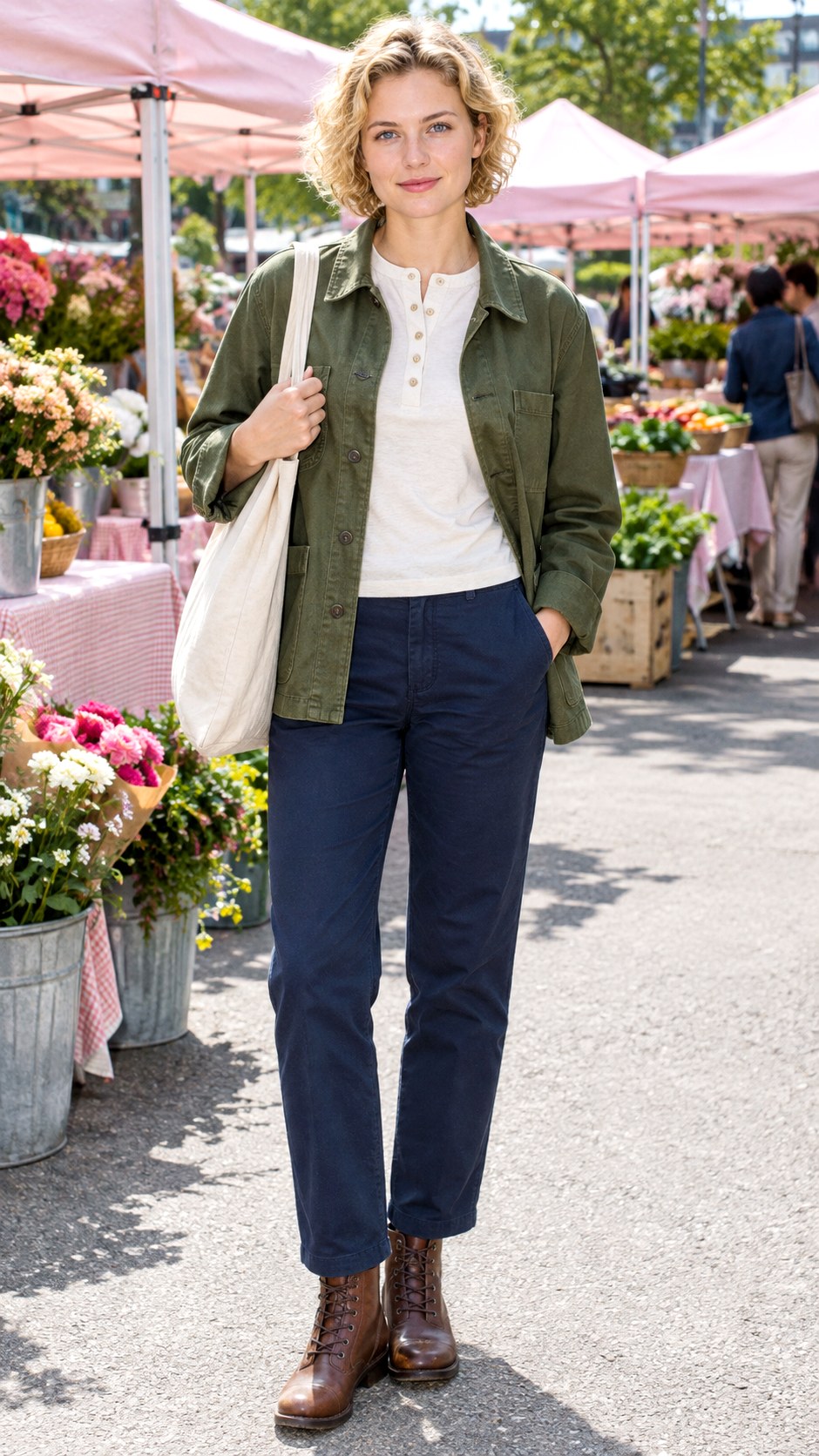 Chore Jacket With Soft Cotton Pants - 20 comfy fall outfits