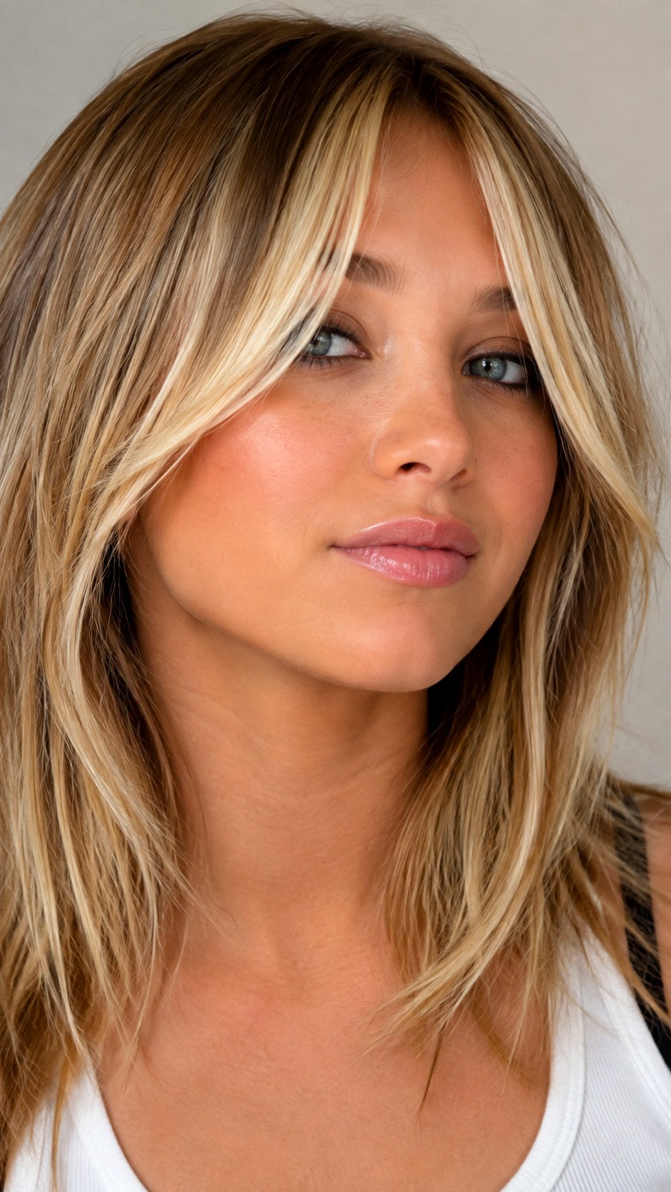 Chunky Highlighted YK Face Frames long curtain bangs - 22 Long Curtain Bangs Ideas