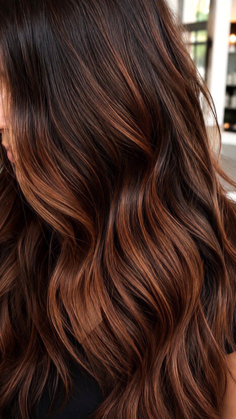 Cinnamon Spice Panels - 25 long hair highlights ideas