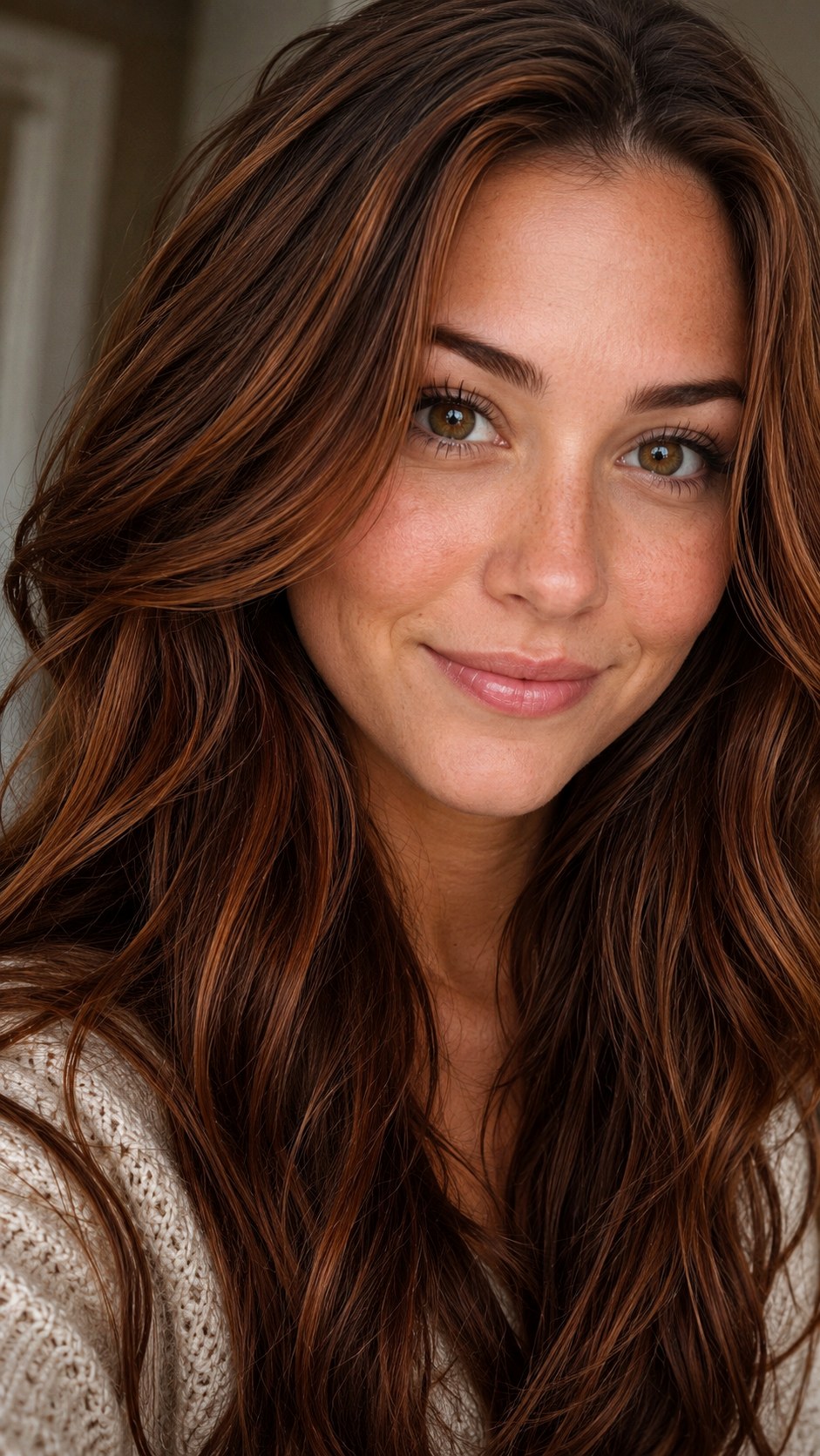 Cinnamon Spice Subtle Highlights - 25 brown hair color ideas