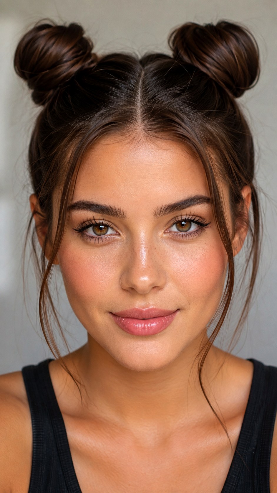 Classic Double Space Buns - 22 space bun hairstyle ideas