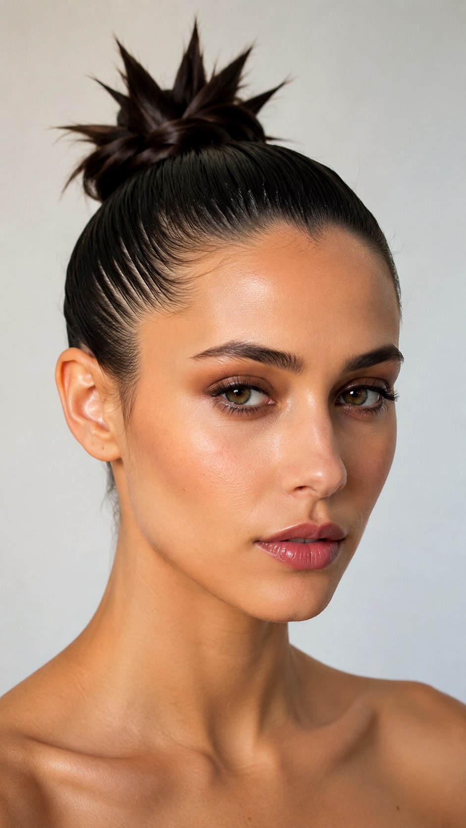 Classic High Spike Bun Hairstyle - 20 spike bun hairstyle ideas