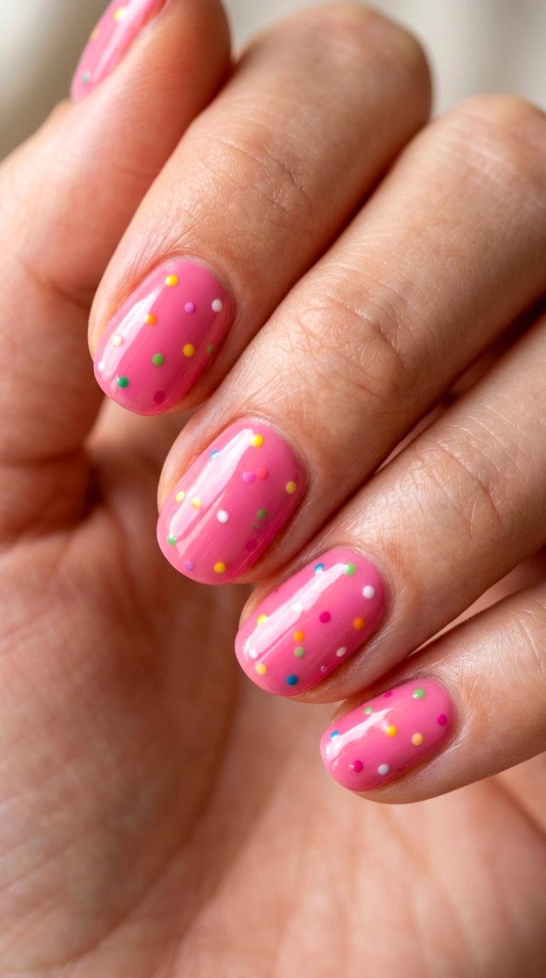 Classic Sweet Tart Pink - 22 sweet tart nail ideas
