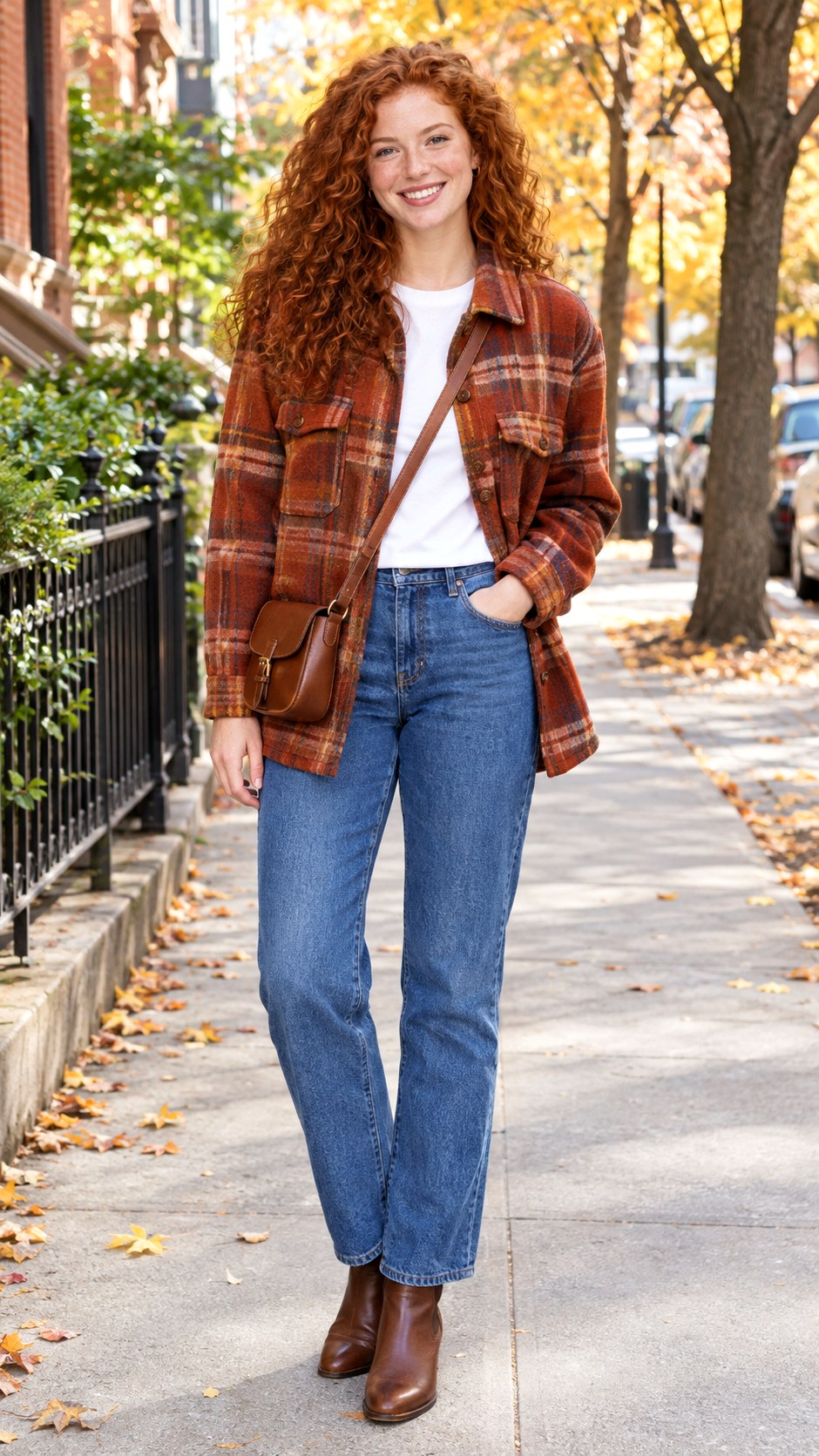 Classic White Tee and Denim - 23 shacket outfit women look ideas