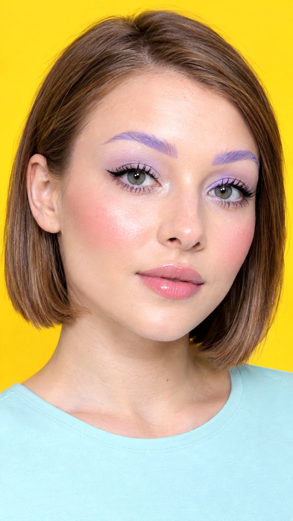 Colored Brows With Pastel Makeup - 22 eyebrows make up ideas