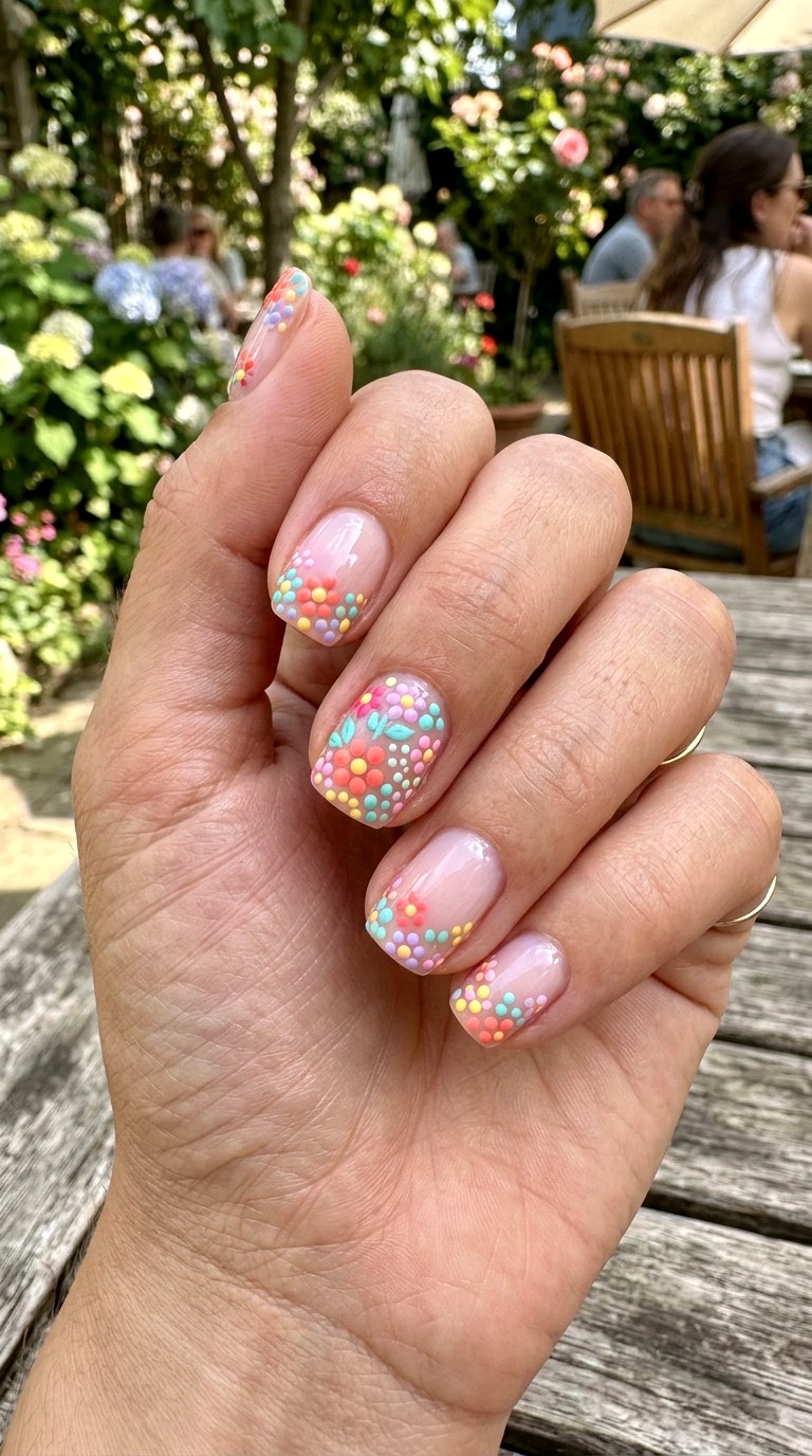 Colorful Micro Dot Nails - 25 cute summer nail ideas