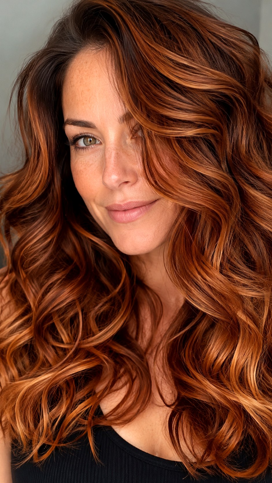 Copper Bronze Toned Balayage - 20 brunette hair color highlights ideas