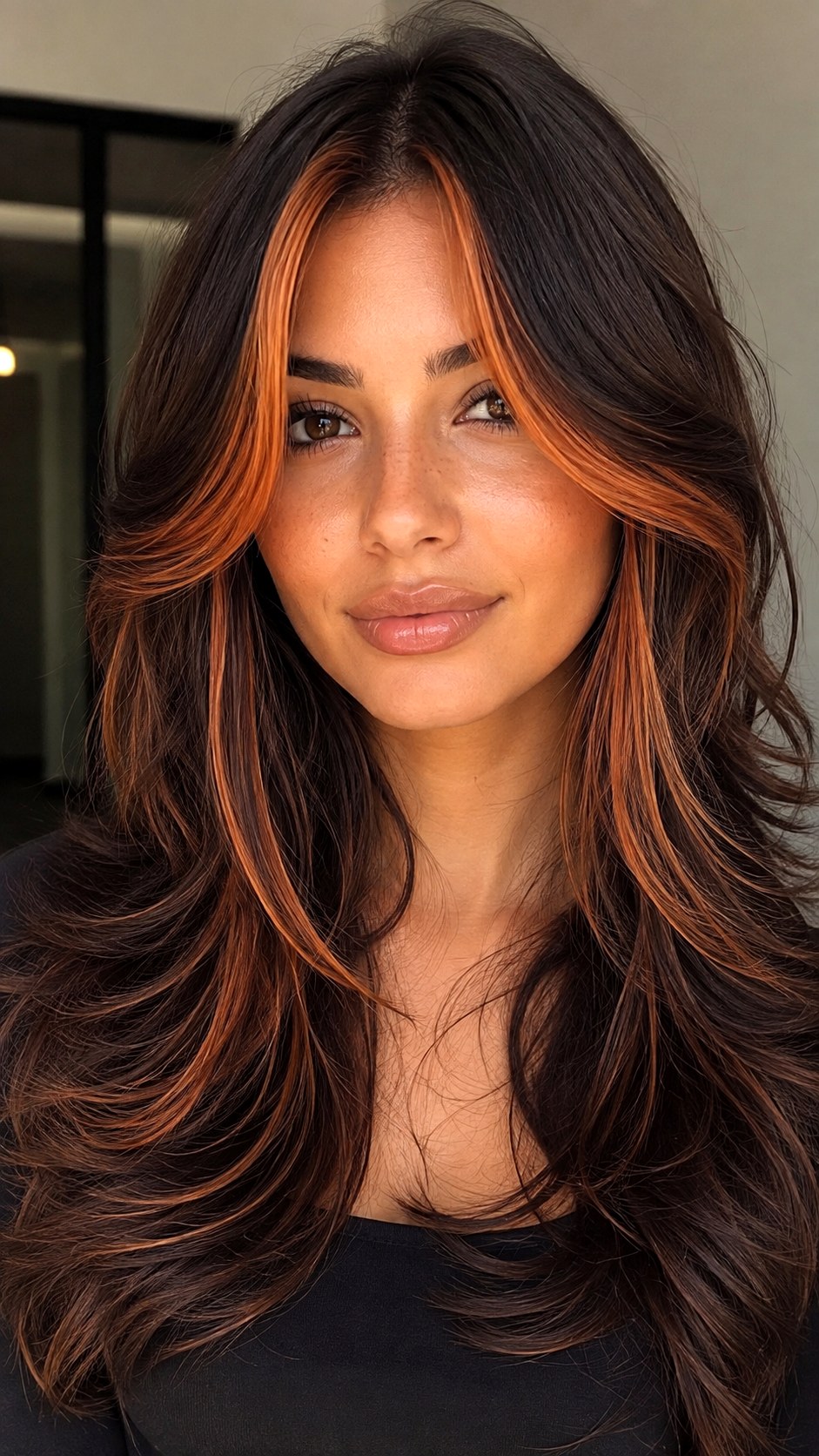 Copper Money Piece Face Framing - 22 red hair color highlights ideas