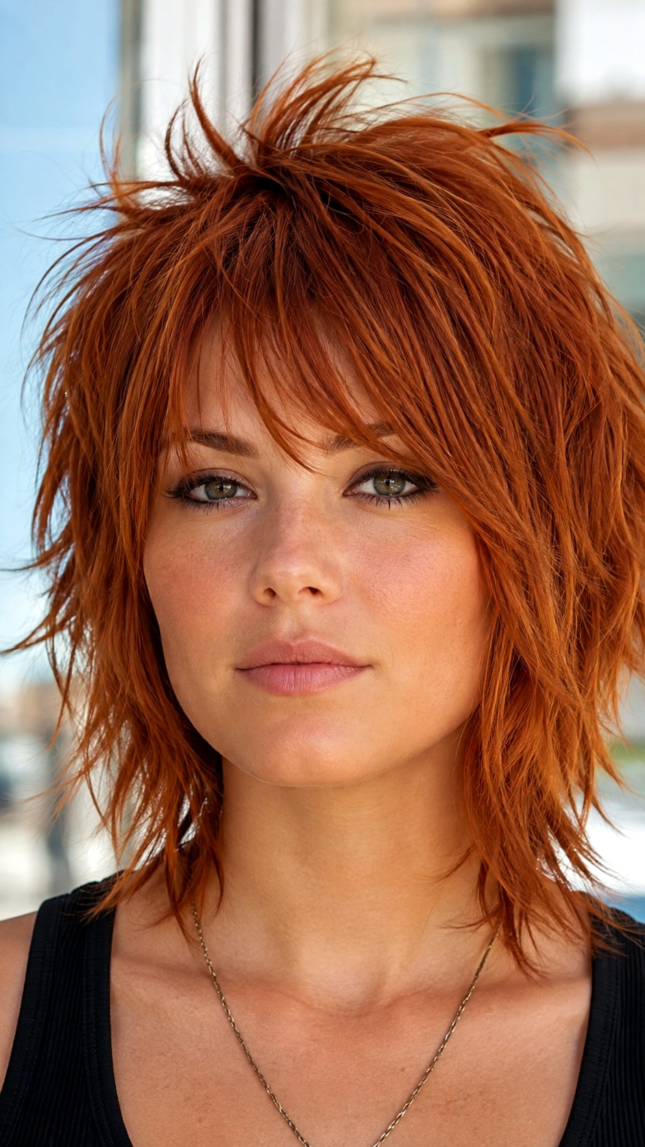 Copper Red Messy Spiky Shag - 24 spiky hairstyle ideas