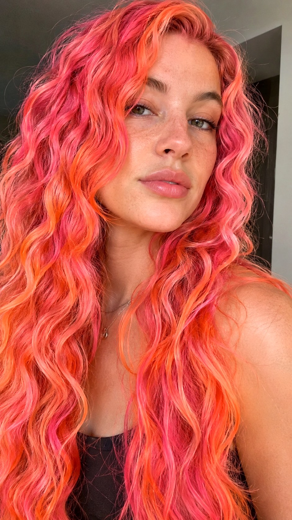 Coral Mermaid Waves - 22 vivid hair color ideas
