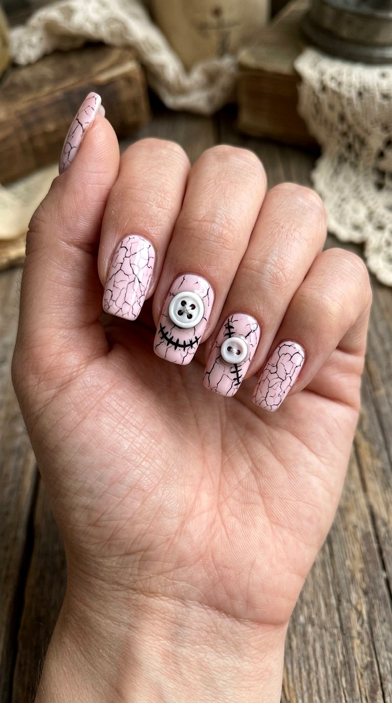 Creepy Doll Nails - 25 spooky nail ideas