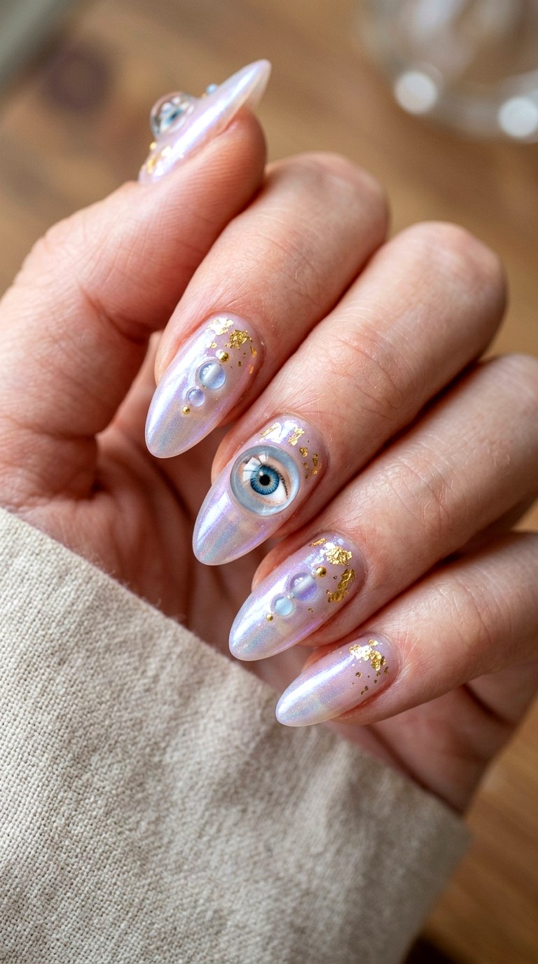 Crystal Ball Halloween Nails - 20 halloween nail art ideas