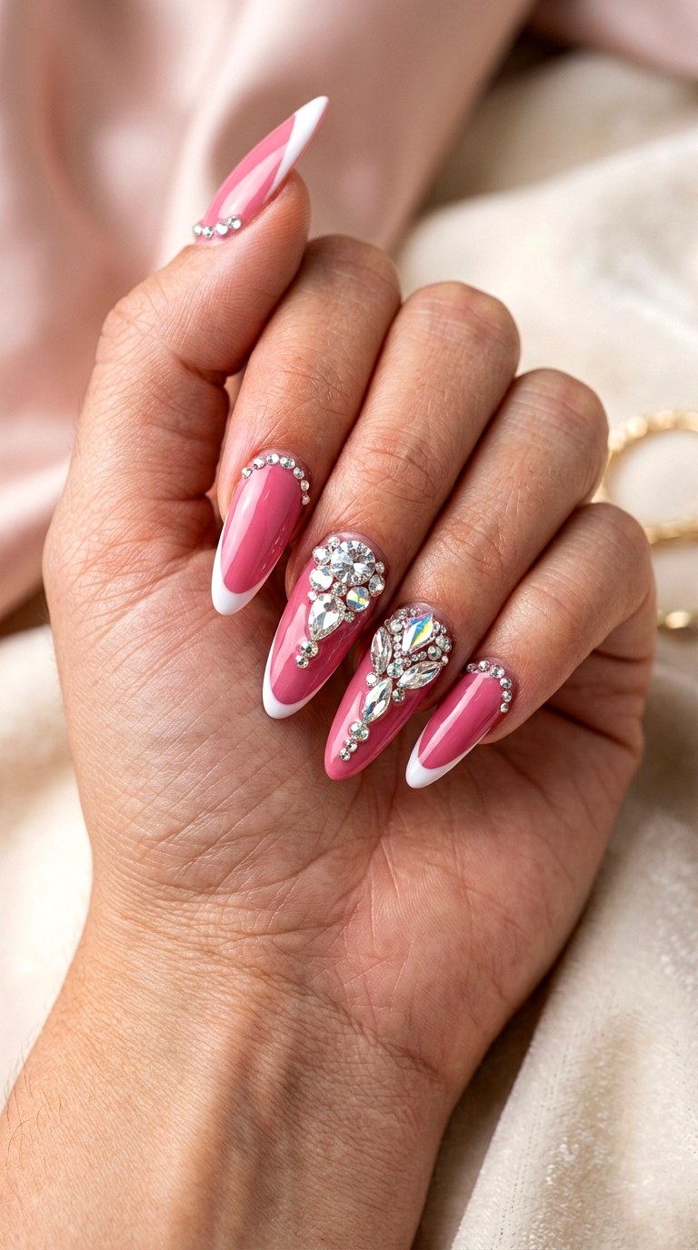 Crystal Princess Acrylics - 23 girly acrylic nail ideas
