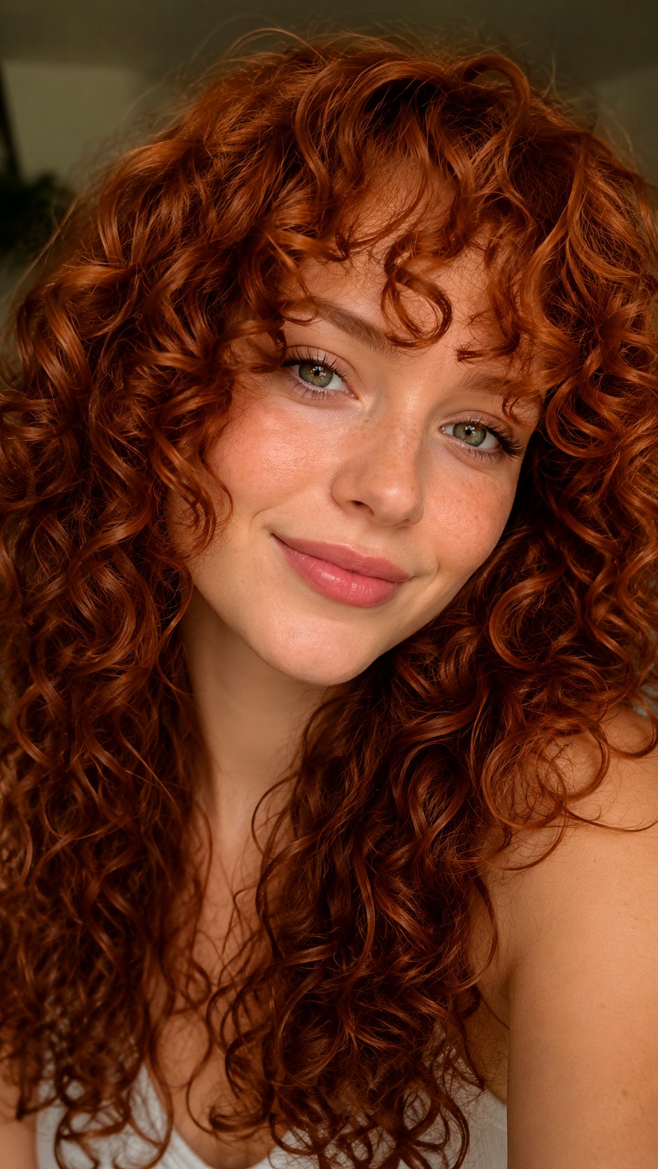 Curly Bangs with Long Layered Curls - 20 Long Layered Hair with Bangs Ideas
