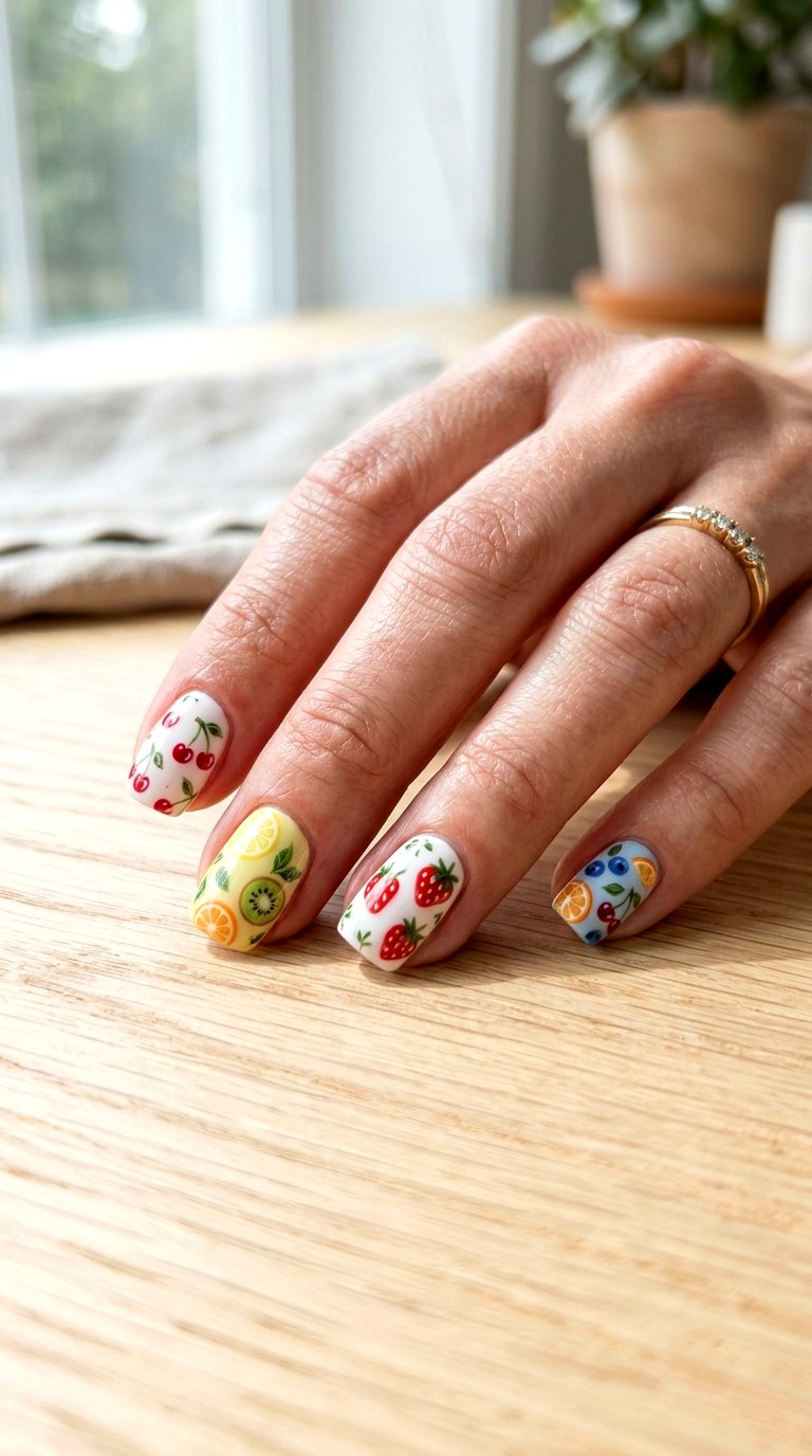Cute Fruit Nail Art - 23 teen nail ideas