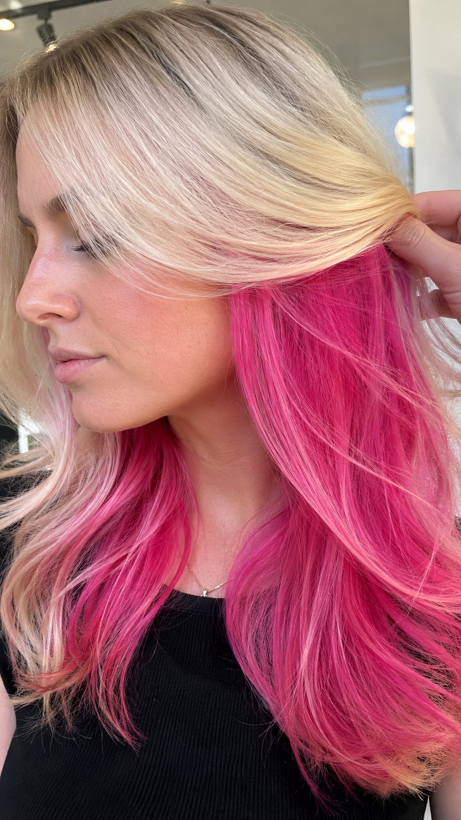 Dimensional Hot Pink Lowlights - 25 hot pink hair color highlights ideas