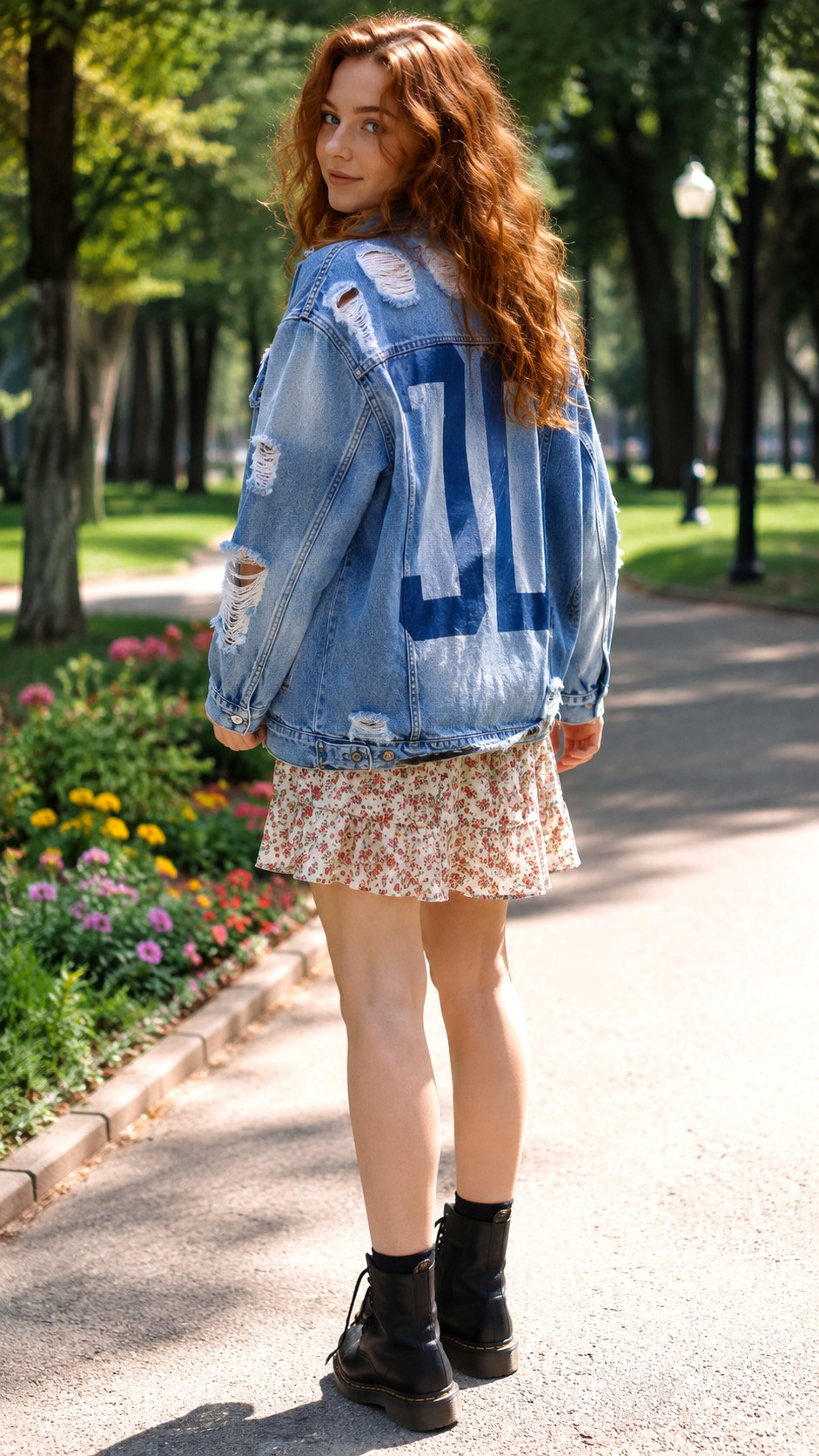 Distressed Denim Jackets With Bold Spirit Words - 21 block lettering school spirit ideas