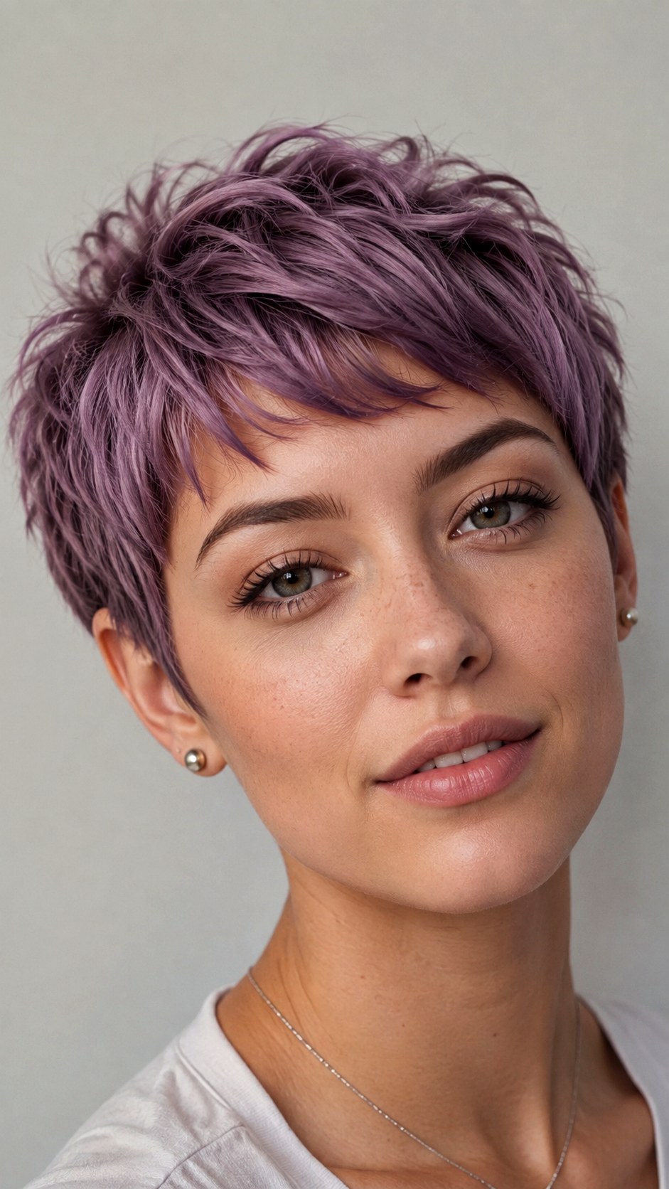 Dusty Violet Pixie Cut - 24 violet hair color ideas