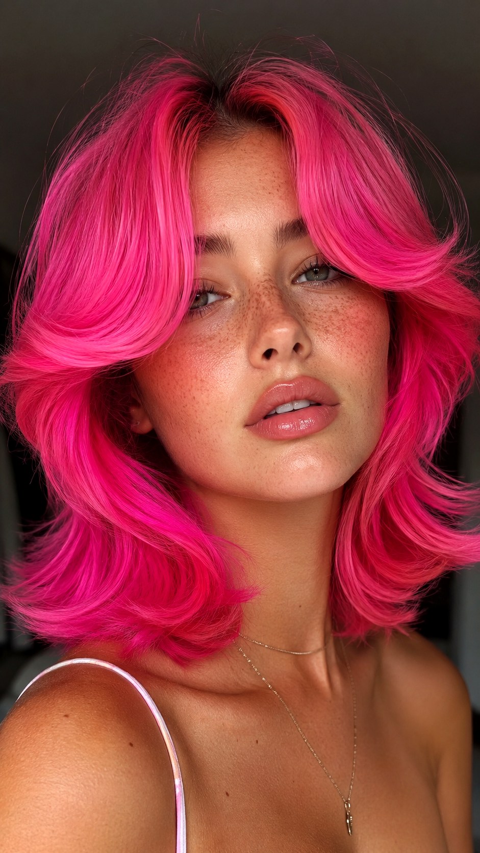 Electric Pink Butterfly Layers - 23 hot pink hair color ideas