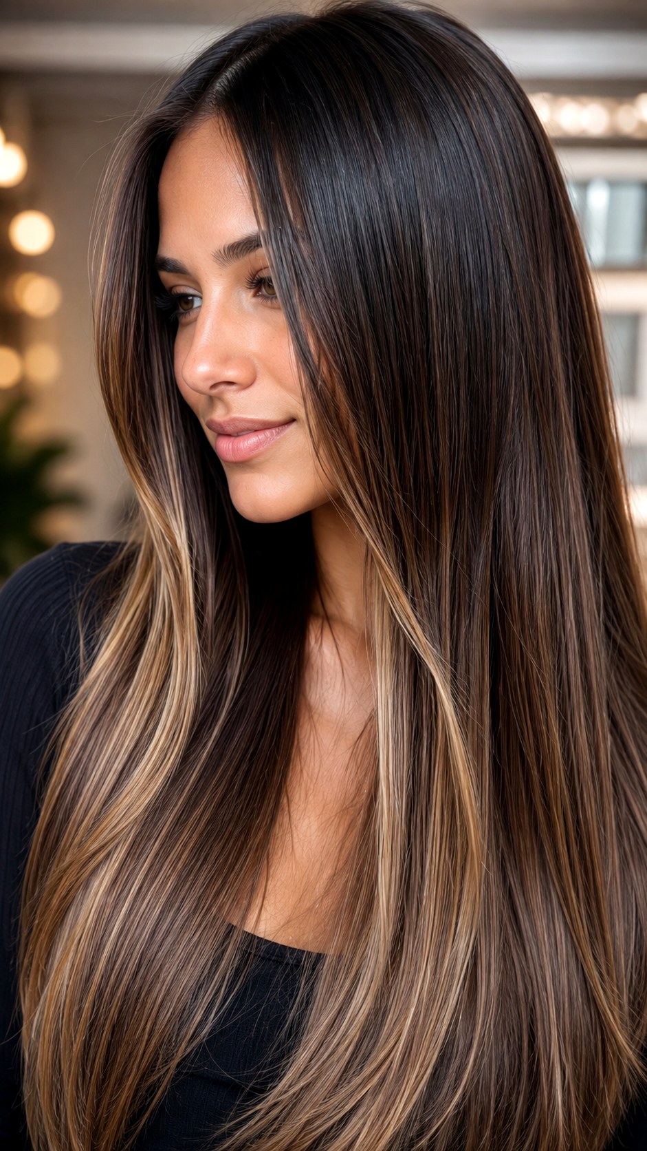 Expensive Brunette Melted Highlights - 24 vivid hair color highlights ideas