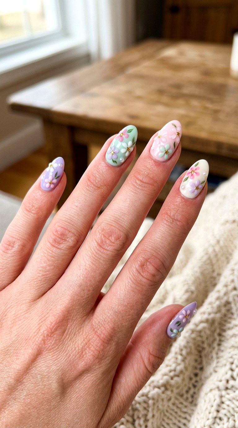 Fairy Flower Charm Nails - 23 handmade wish core nail ideas