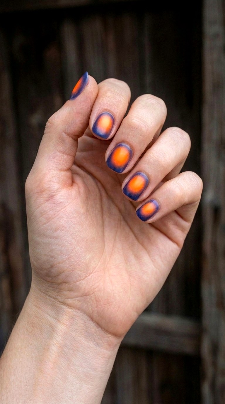 Ghostly Aura Short Nails - 25 short halloween nail ideas