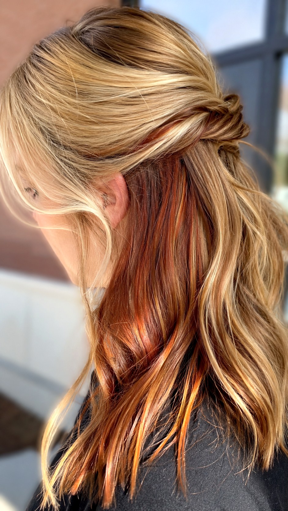 Golden Amber Red Lowlights - 20 red hair color ideas