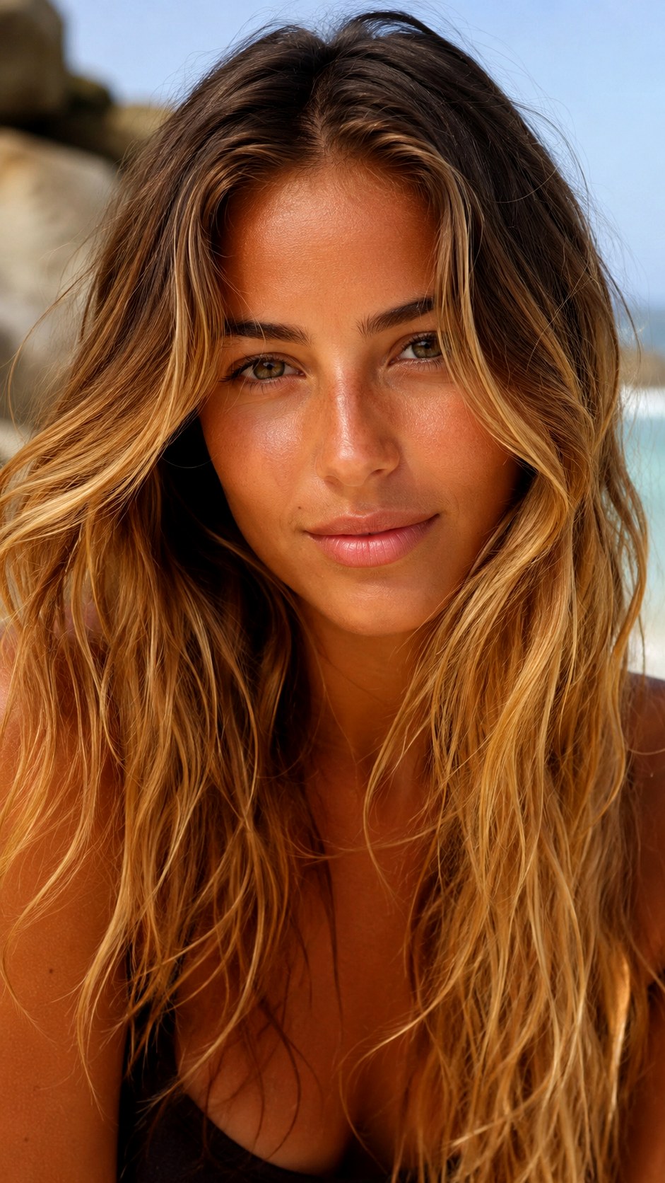 Golden Bronze Beach Babes Vibes - 25 brown hair color ideas